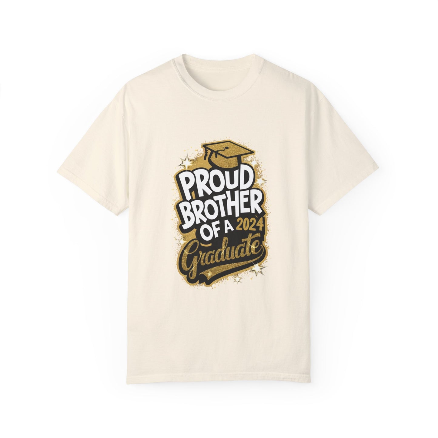 Proud Brother of a 2024 Graduate Unisex Garment-dyed T-shirt Cotton Funny Humorous Graphic Soft Premium Unisex Men Women Ivory T-shirt Birthday Gift-10