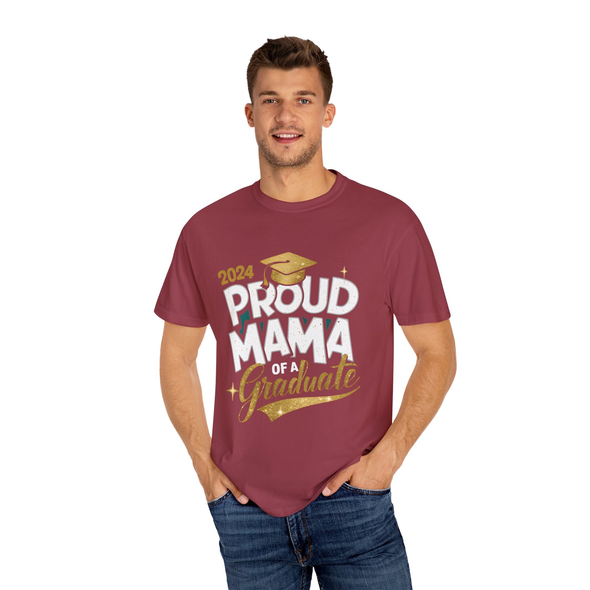 Proud Mama of a 2024 Graduate Unisex Garment-dyed T-shirt Cotton Funny Humorous Graphic Soft Premium Unisex Men Women Chili T-shirt Birthday Gift-36