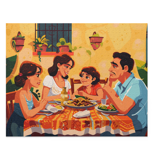 Mexican Art Family Sitting Retro Jigsaw Puzzle Adult Birthday Business Jigsaw Puzzle Gift for Him Funny Humorous Indoor Outdoor Game Gift For Her Online-1