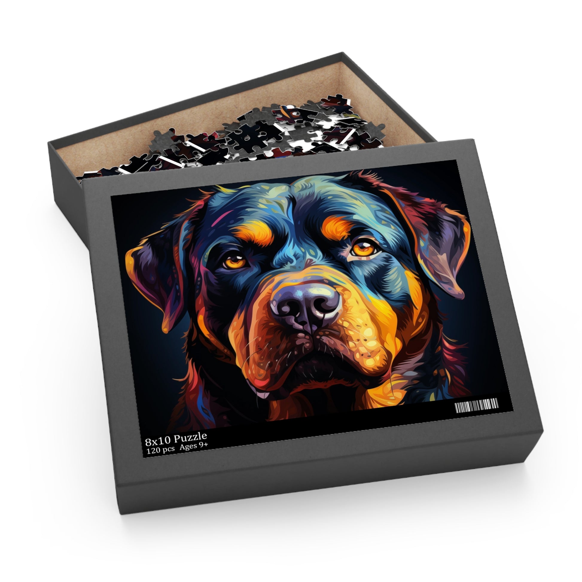 Watercolor Rottweiler Dog Jigsaw Puzzle for Boys, Girls, Kids Adult Birthday Business Jigsaw Puzzle Gift for Him Funny Humorous Indoor Outdoor Game Gift For Her Online-6