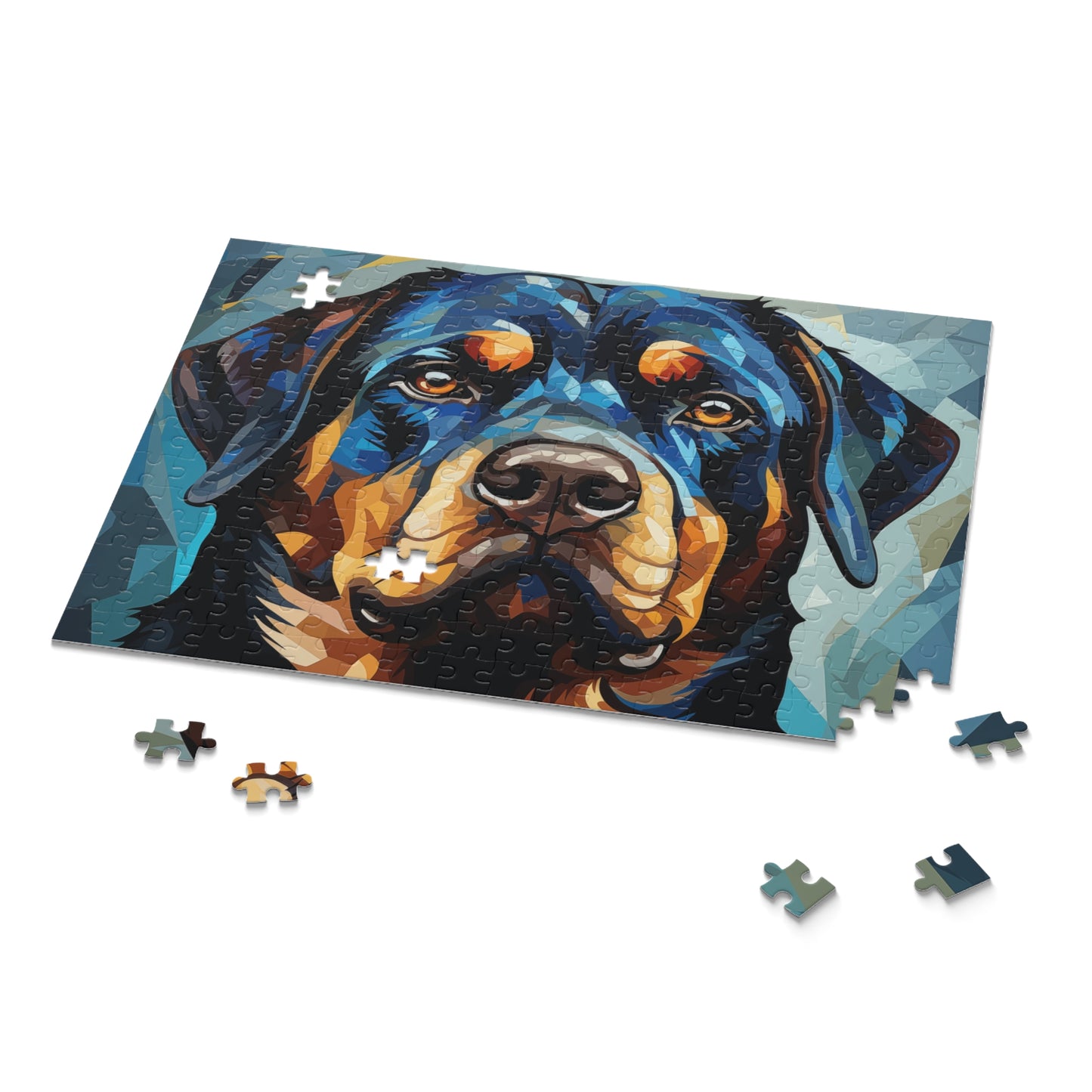 Vibrant Watercolor Rottweiler Dog Jigsaw Puzzle for Girls, Boys, Kids Adult Birthday Business Jigsaw Puzzle Gift for Him Funny Humorous Indoor Outdoor Game Gift For Her Online-9