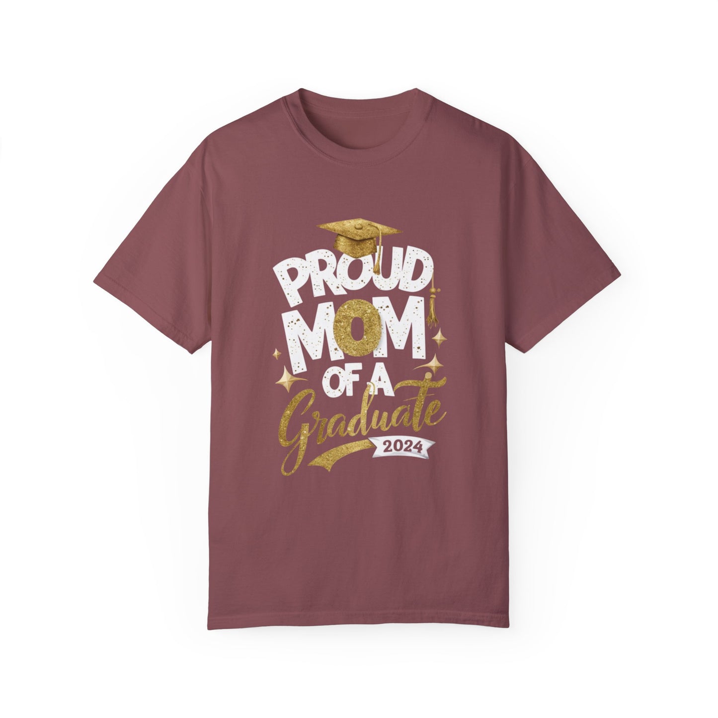 Proud Mom of a 2024 Graduate Unisex Garment-dyed T-shirt Cotton Funny Humorous Graphic Soft Premium Unisex Men Women Brick T-shirt Birthday Gift-5