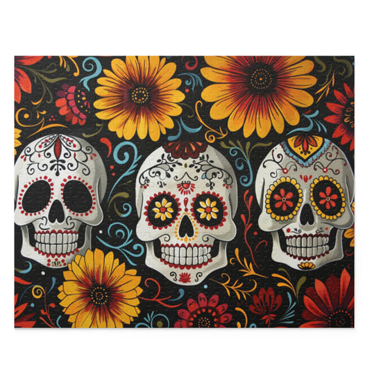Mexican Art Day of the Dead Día de Muertos Jigsaw Puzzle Adult Birthday Business Jigsaw Puzzle Gift for Him Funny Humorous Indoor Outdoor Game Gift For Her Online-1