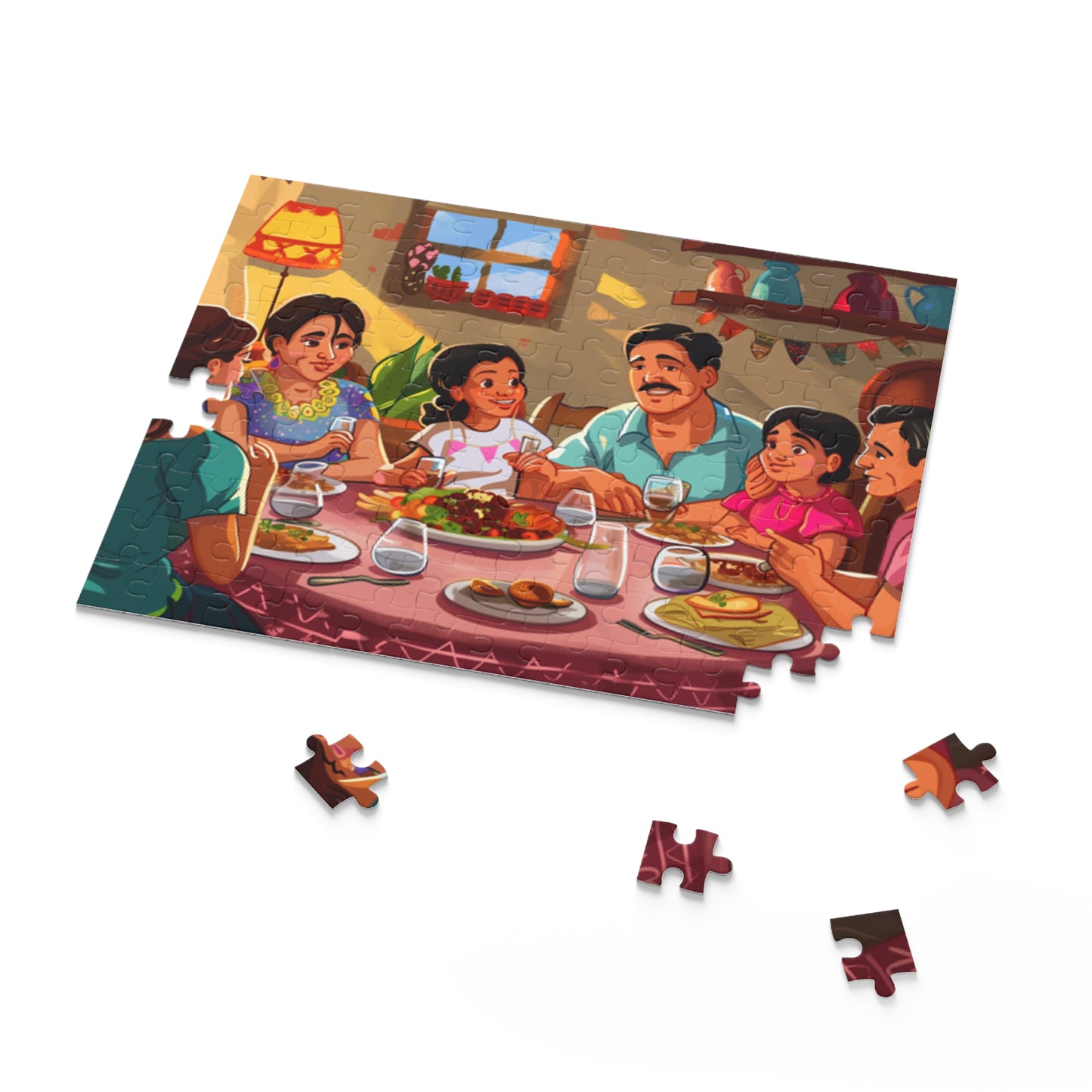 Mexican Art Family Retro Jigsaw Puzzle Adult Birthday Business Jigsaw Puzzle Gift for Him Funny Humorous Indoor Outdoor Game Gift For Her Online-7