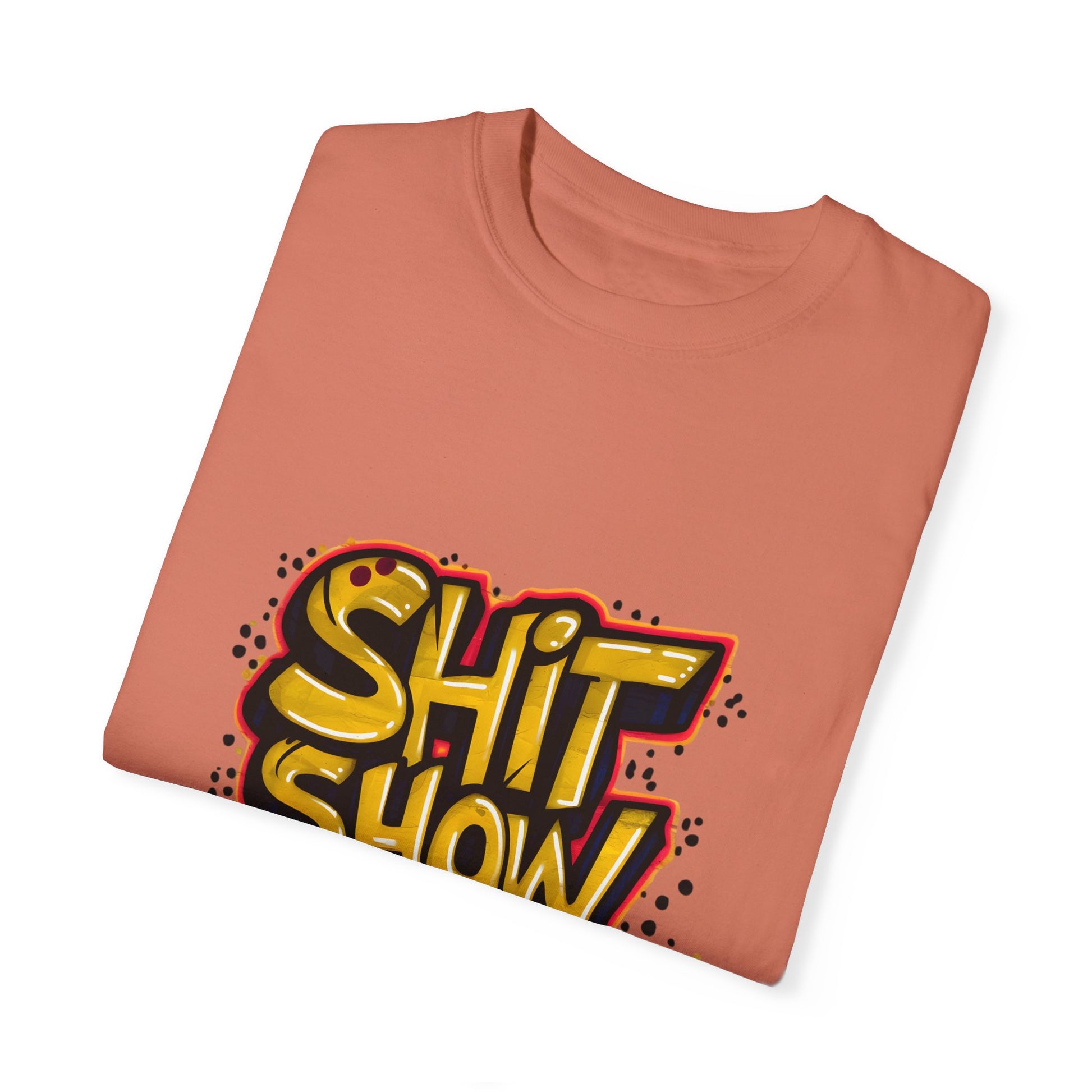 Shit Show Supervisor Urban Sarcastic Graphic Unisex Garment Dyed T-shirt Cotton Funny Humorous Graphic Soft Premium Unisex Men Women Terracotta T-shirt Birthday Gift-56