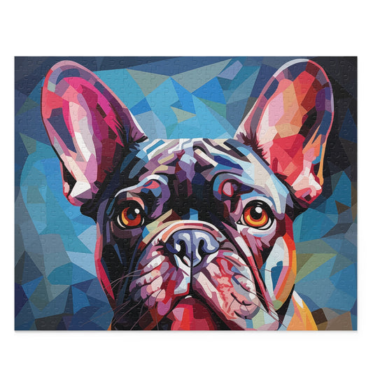 Watercolor Abstract Frenchie Dog Puzzle Oil Paint for Boys, Girls, Kids Adult Birthday Business Jigsaw Puzzle Gift for Him Funny Humorous Indoor Outdoor Game Gift For Her Online-1