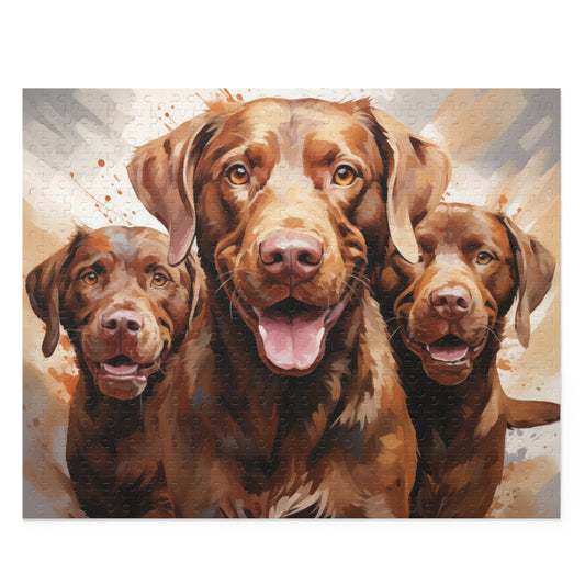 Watercolor Abstract Labrador Dog Vibrant Jigsaw Puzzle for Boys, Girls, Kids Adult Birthday Business Jigsaw Puzzle Gift for Him Funny Humorous Indoor Outdoor Game Gift For Her Online-1