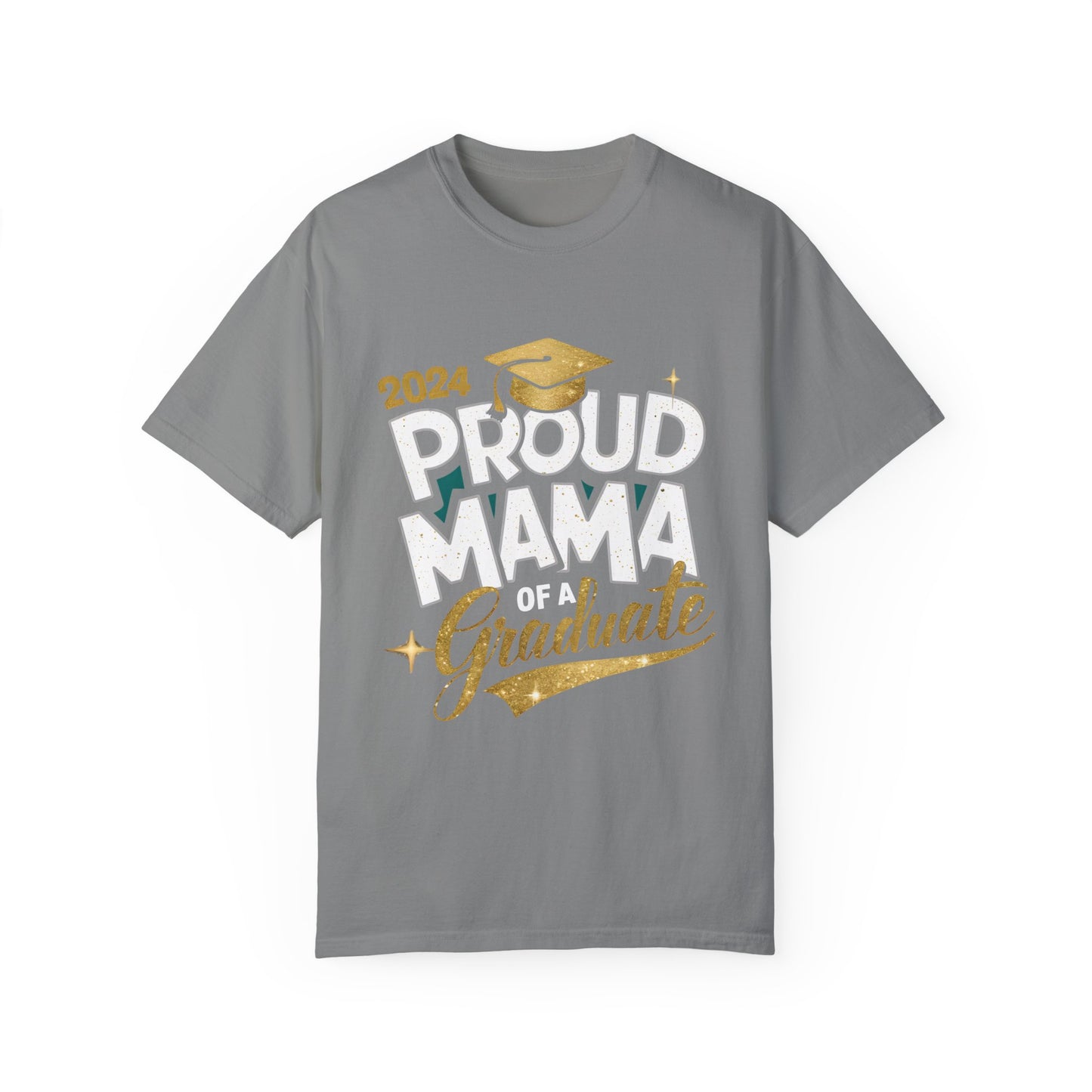 Proud Mama of a 2024 Graduate Unisex Garment-dyed T-shirt Cotton Funny Humorous Graphic Soft Premium Unisex Men Women Granite T-shirt Birthday Gift-4