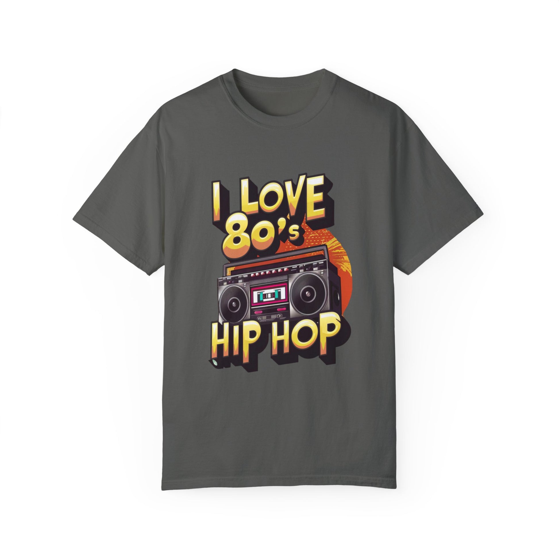 I Love 80's Hip Hop Graphic Unisex Garment-dyed T-shirt Cotton Funny Humorous Graphic Soft Premium Unisex Men Women Pepper T-shirt Birthday Gift-12