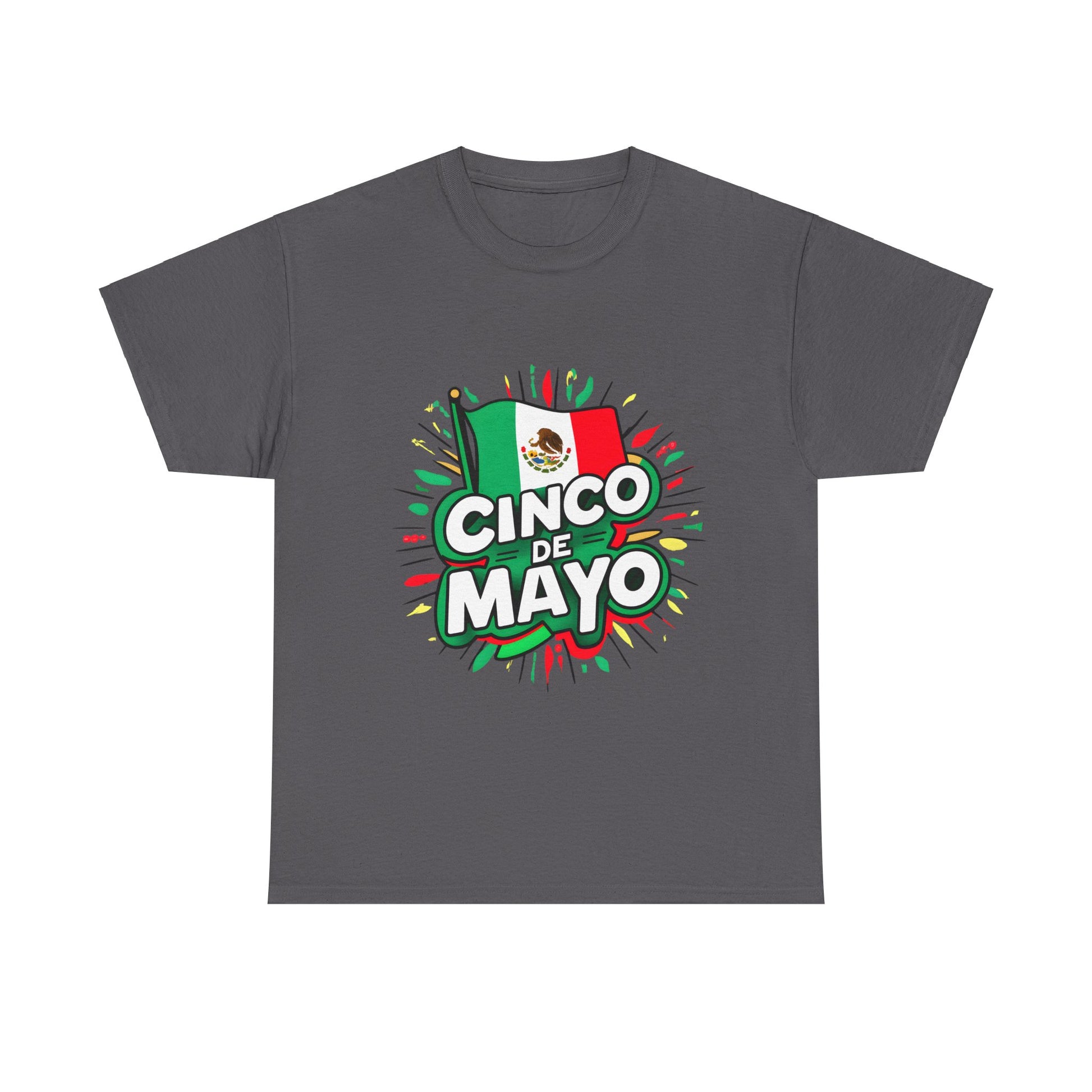 Cinco De Mayo Mexican Independence Day Graphic Unisex Heavy Cotton Tee Cotton Funny Humorous Graphic Soft Premium Unisex Men Women Charcoal T-shirt Birthday Gift-2