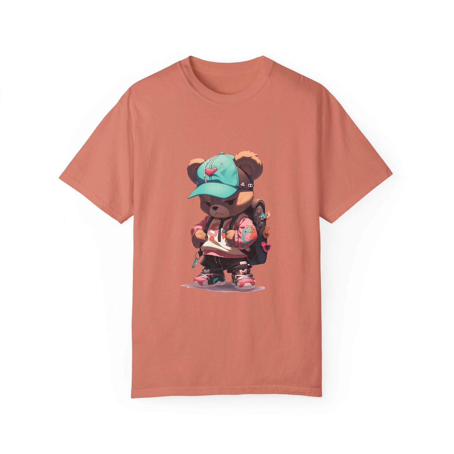 Hip Hop Teddy Bear Graphic Unisex Garment-dyed T-shirt Cotton Funny Humorous Graphic Soft Premium Unisex Men Women Terracotta T-shirt Birthday Gift-14