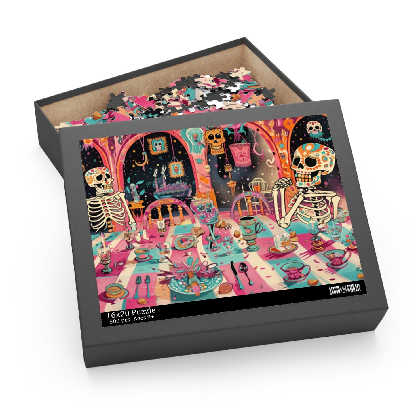 Mexican Art Day of the Dead Día de Muertos Jigsaw Puzzle Adult Birthday Business Jigsaw Puzzle Gift for Him Funny Humorous Indoor Outdoor Game Gift For Her Online-4