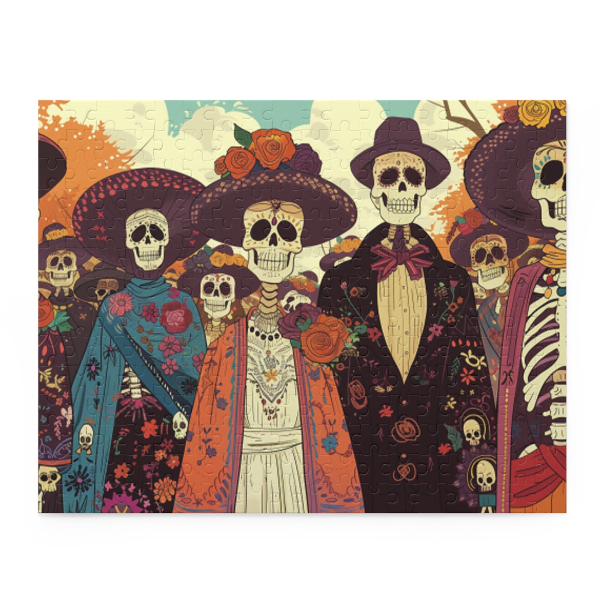 Mexican Art Day of the Dead Día de Muertos Jigsaw Puzzle Adult Birthday Business Jigsaw Puzzle Gift for Him Funny Humorous Indoor Outdoor Game Gift For Her Online-3