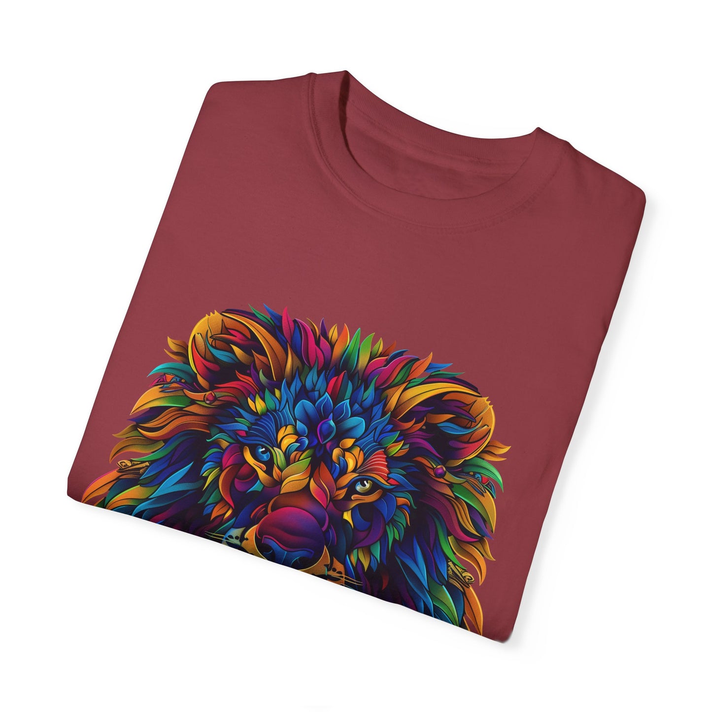 Lion Head Cool Graphic Design Novelty Unisex Garment-dyed T-shirt Cotton Funny Humorous Graphic Soft Premium Unisex Men Women Chili T-shirt Birthday Gift-35