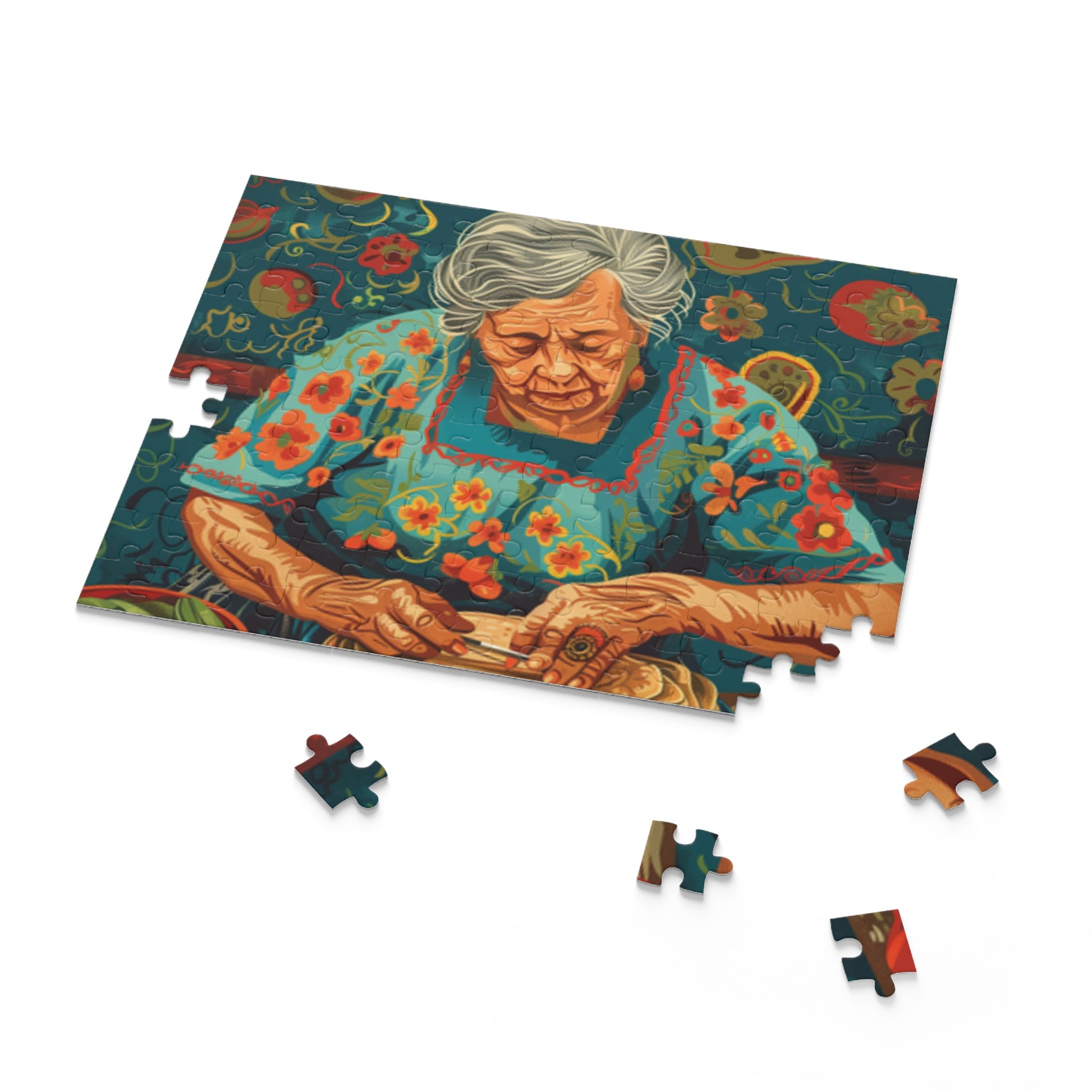 Mexican Art Women Retro Jigsaw Puzzle Adult Birthday Business Jigsaw Puzzle Gift for Him Funny Humorous Indoor Outdoor Game Gift For Her Online-7