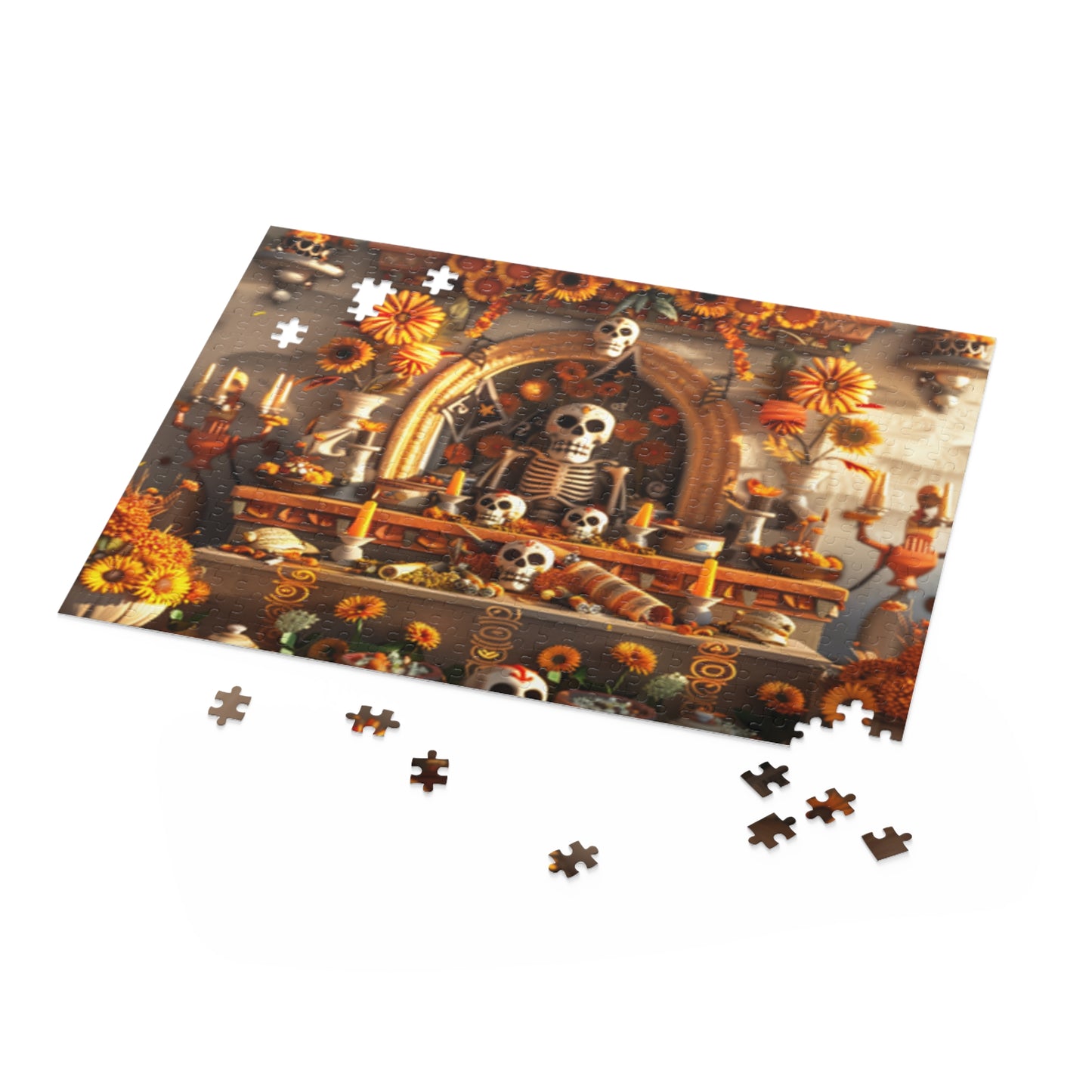 Mexican Art Day of the Dead Día de Muertos Jigsaw Puzzle Adult Birthday Business Jigsaw Puzzle Gift for Him Funny Humorous Indoor Outdoor Game Gift For Her Online-5