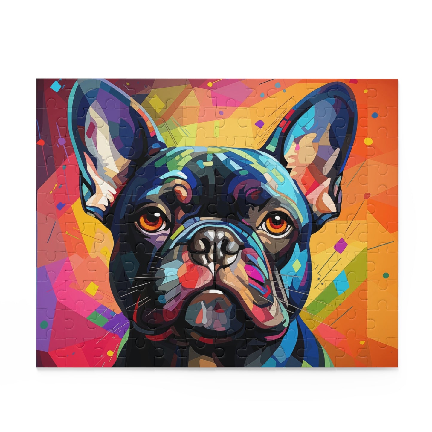 Abstract Frenchie Dog Jigsaw Puzzle Oil Paint for Boys, Girls, Kids Adult Birthday Business Jigsaw Puzzle Gift for Him Funny Humorous Indoor Outdoor Game Gift For Her Online-2