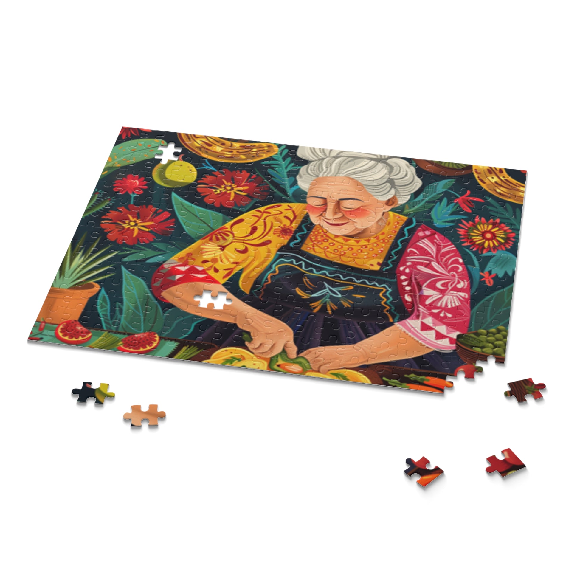 Mexican Art Retro Fruit Jigsaw Puzzle Adult Birthday Business Jigsaw Puzzle Gift for Him Funny Humorous Indoor Outdoor Game Gift For Her Online-9