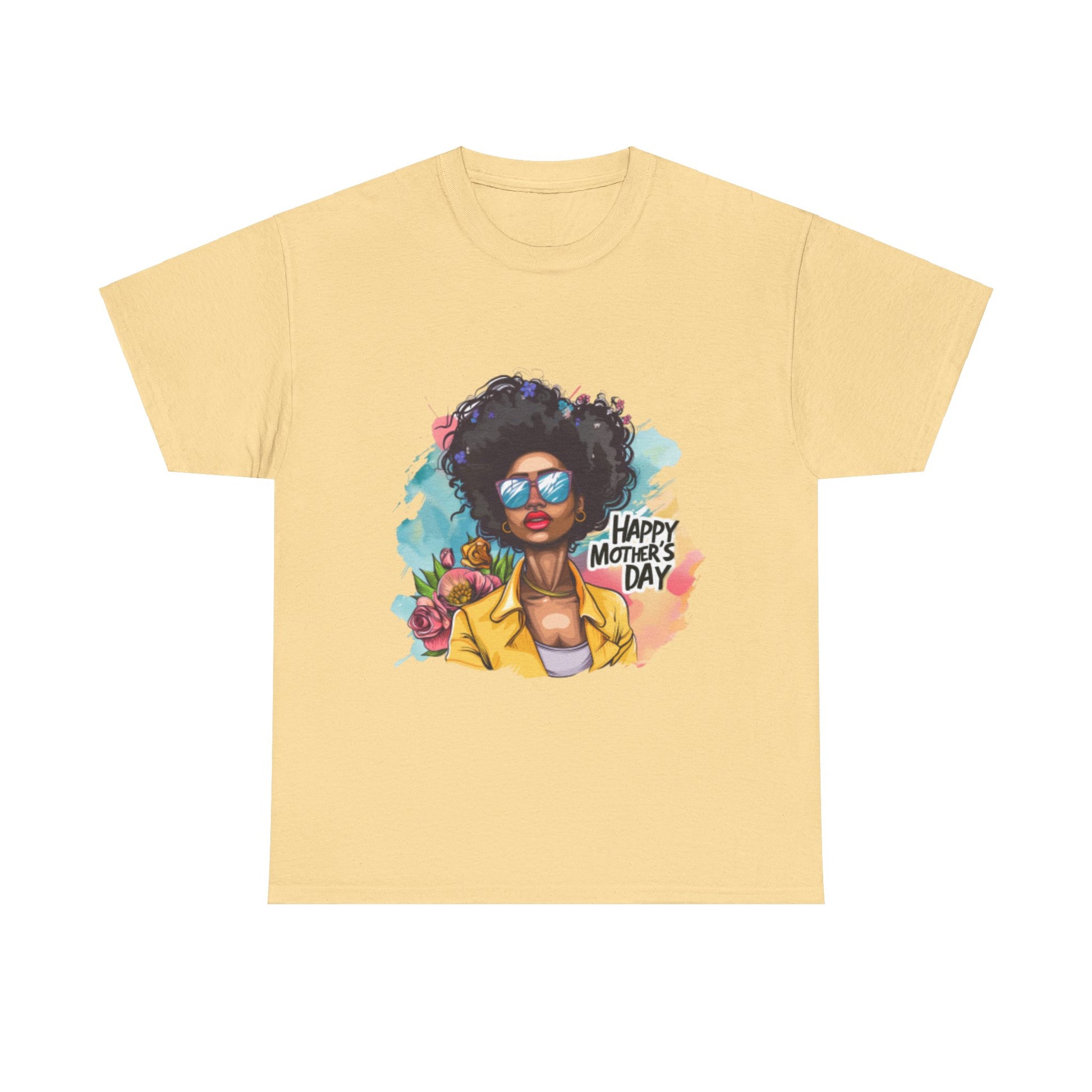 Happy Mother's Day African American Mom Graphic Unisex Heavy Cotton Tee Cotton Funny Humorous Graphic Soft Premium Unisex Men Women Yellow Haze T-shirt Birthday Gift-11