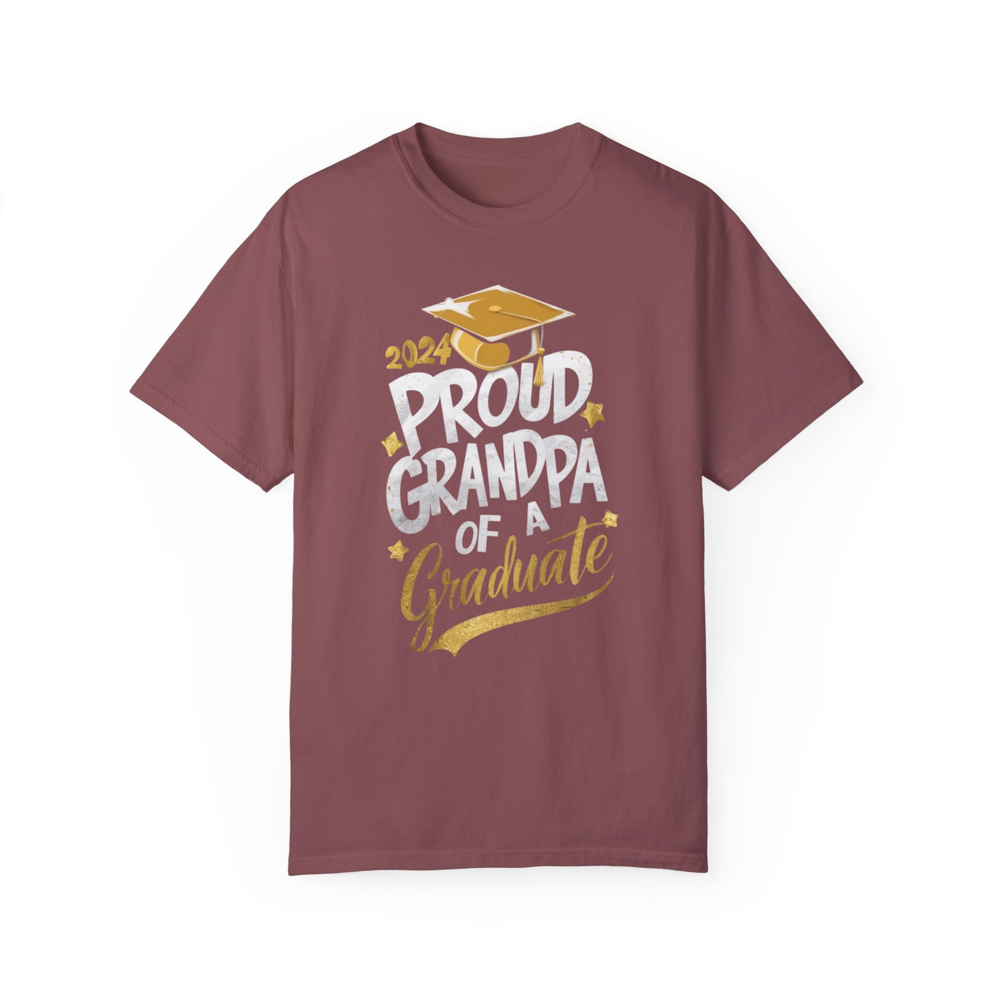Proud Grandpa of a 2024 Graduate Unisex Garment-dyed T-shirt Cotton Funny Humorous Graphic Soft Premium Unisex Men Women Brick T-shirt Birthday Gift-5
