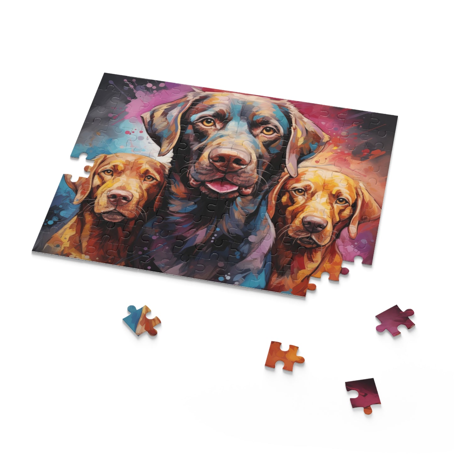 Vibrant Jigsaw Puzzle Watercolor Abstract Labrador Dog for Girls, Boys, Kids Adult Birthday Business Jigsaw Puzzle Gift for Him Funny Humorous Indoor Outdoor Game Gift For Her Online-7