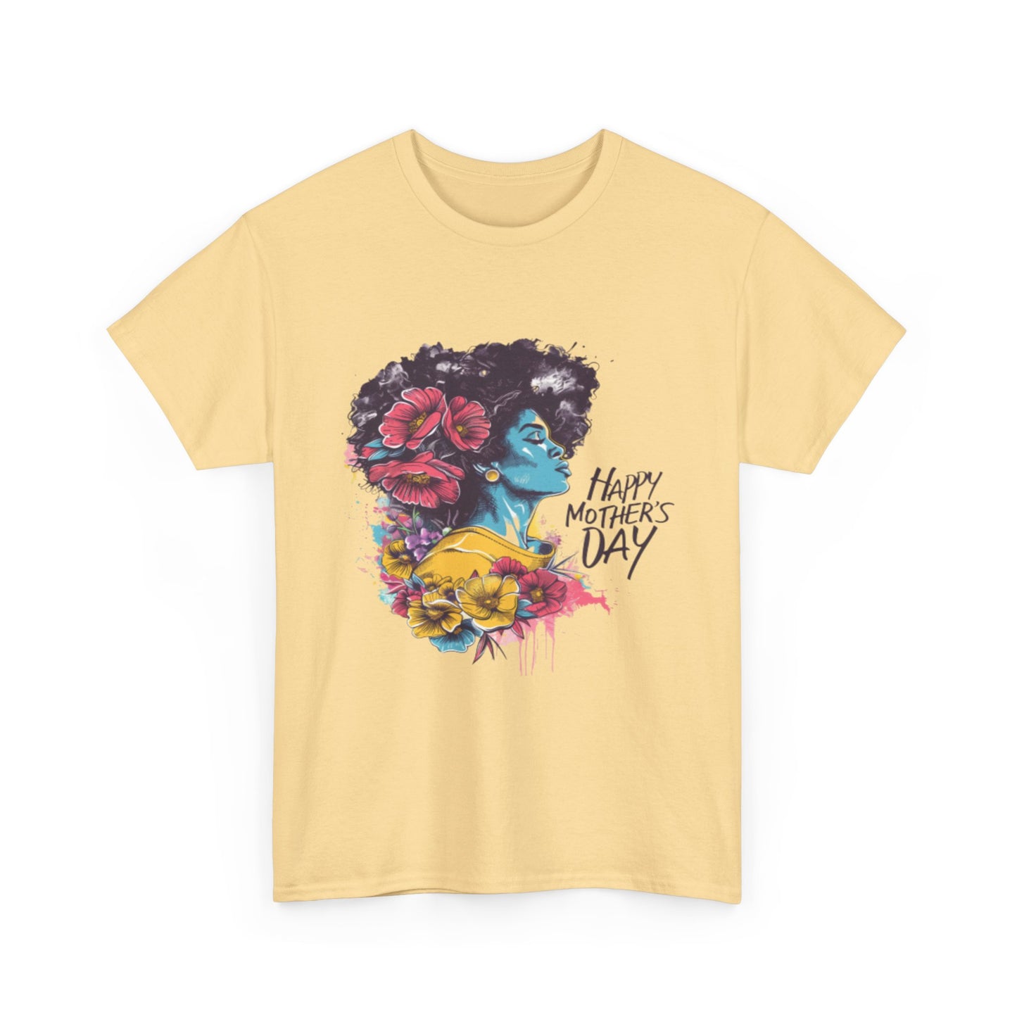 Happy Mother's Day African American Mom Graphic Unisex Heavy Cotton Tee Cotton Funny Humorous Graphic Soft Premium Unisex Men Women Yellow Haze T-shirt Birthday Gift-42