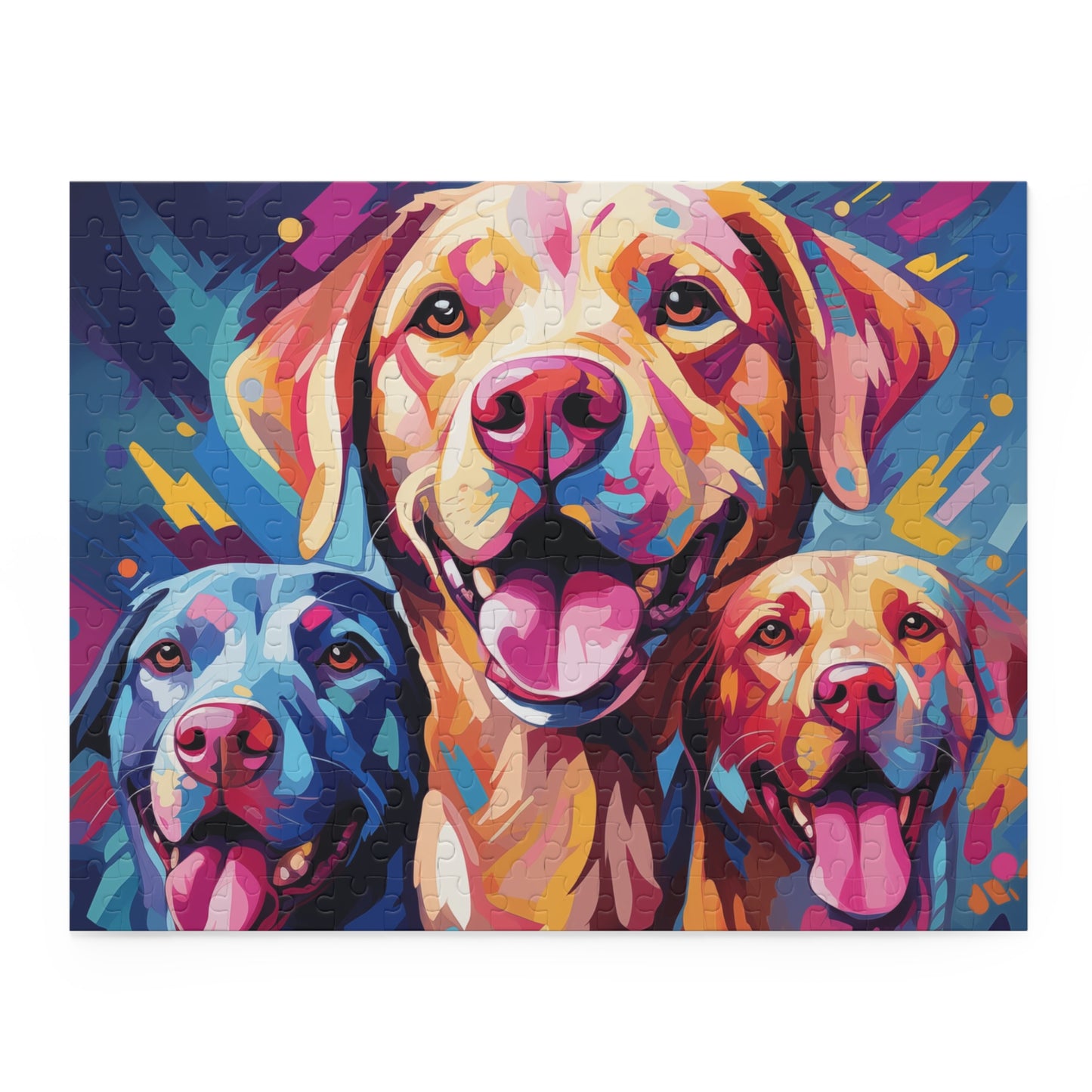 Labrador Abstract Watercolor Vibrant Jigsaw Dog Puzzle for Boys, Girls, Kids Adult Birthday Business Jigsaw Puzzle Gift for Him Funny Humorous Indoor Outdoor Game Gift For Her Online-3