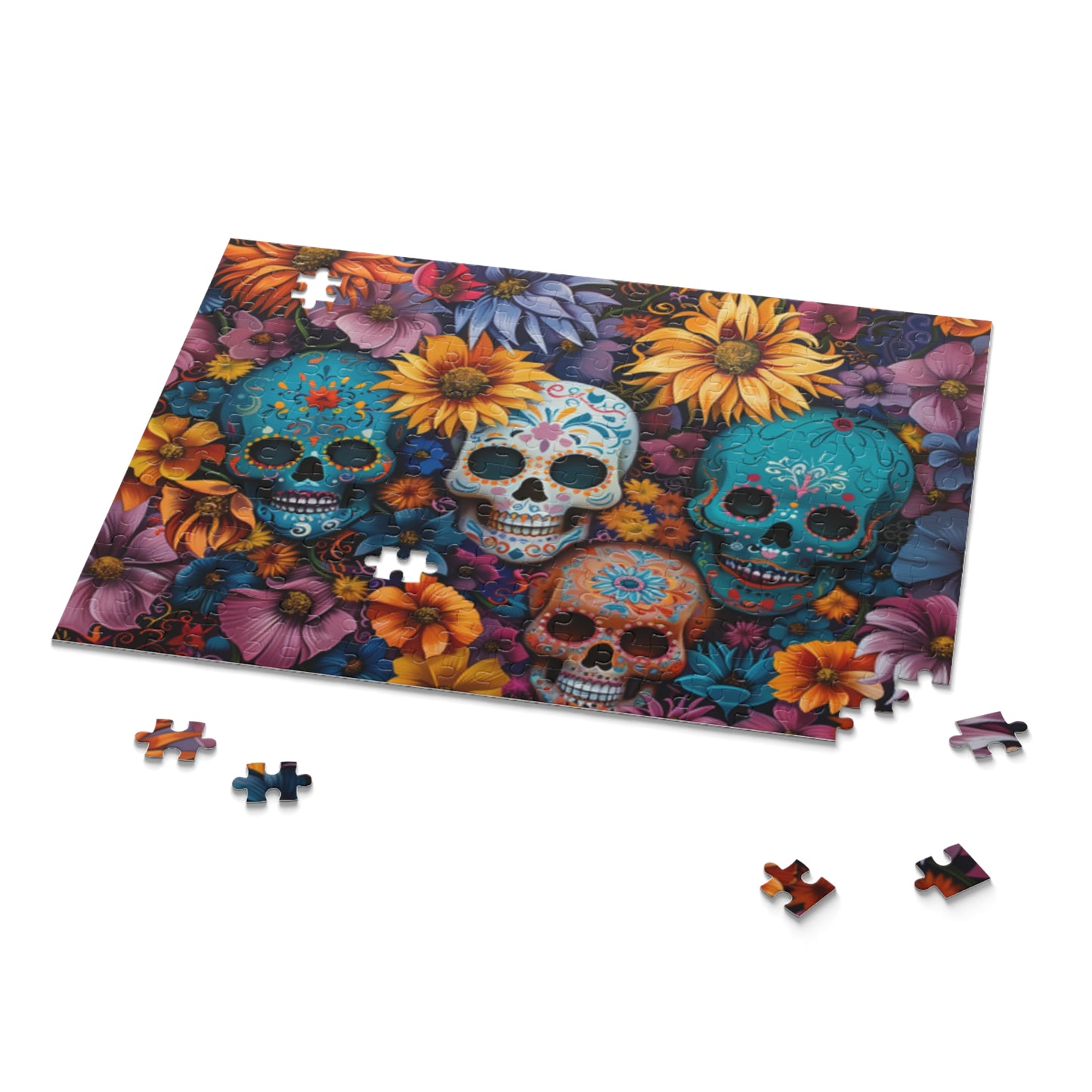 Mexican Art Day of the Dead Día de Muertos Jigsaw Puzzle Adult Birthday Business Jigsaw Puzzle Gift for Him Funny Humorous Indoor Outdoor Game Gift For Her Online-9