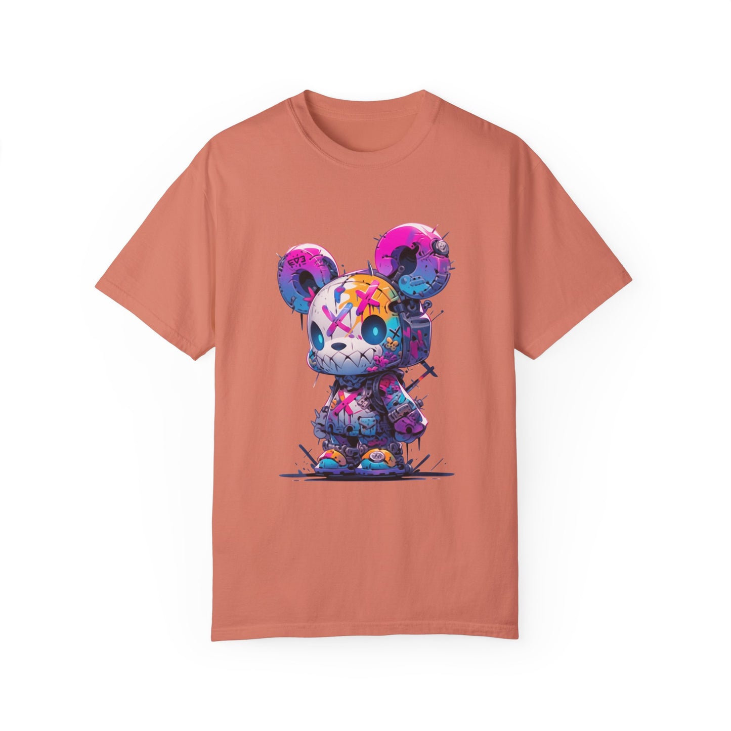 Hip Hop Teddy Bear Graphic Unisex Garment-dyed T-shirt Cotton Funny Humorous Graphic Soft Premium Unisex Men Women Terracotta T-shirt Birthday Gift-14