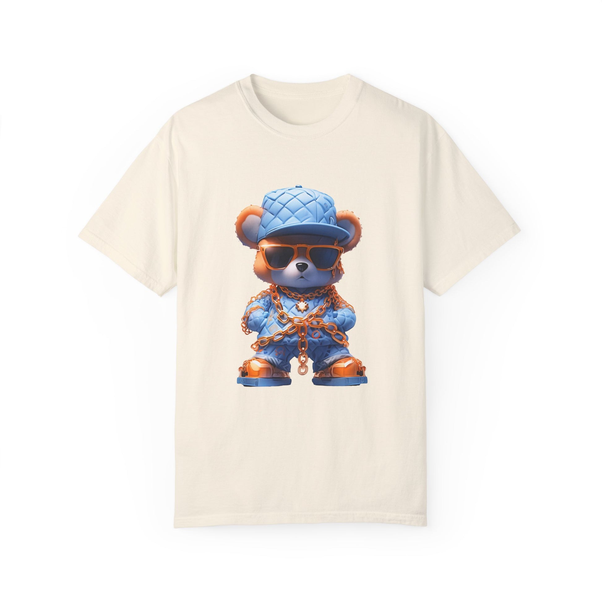 Hip Hop Teddy Bear Graphic Unisex Garment-dyed T-shirt Cotton Funny Humorous Graphic Soft Premium Unisex Men Women Ivory T-shirt Birthday Gift-10