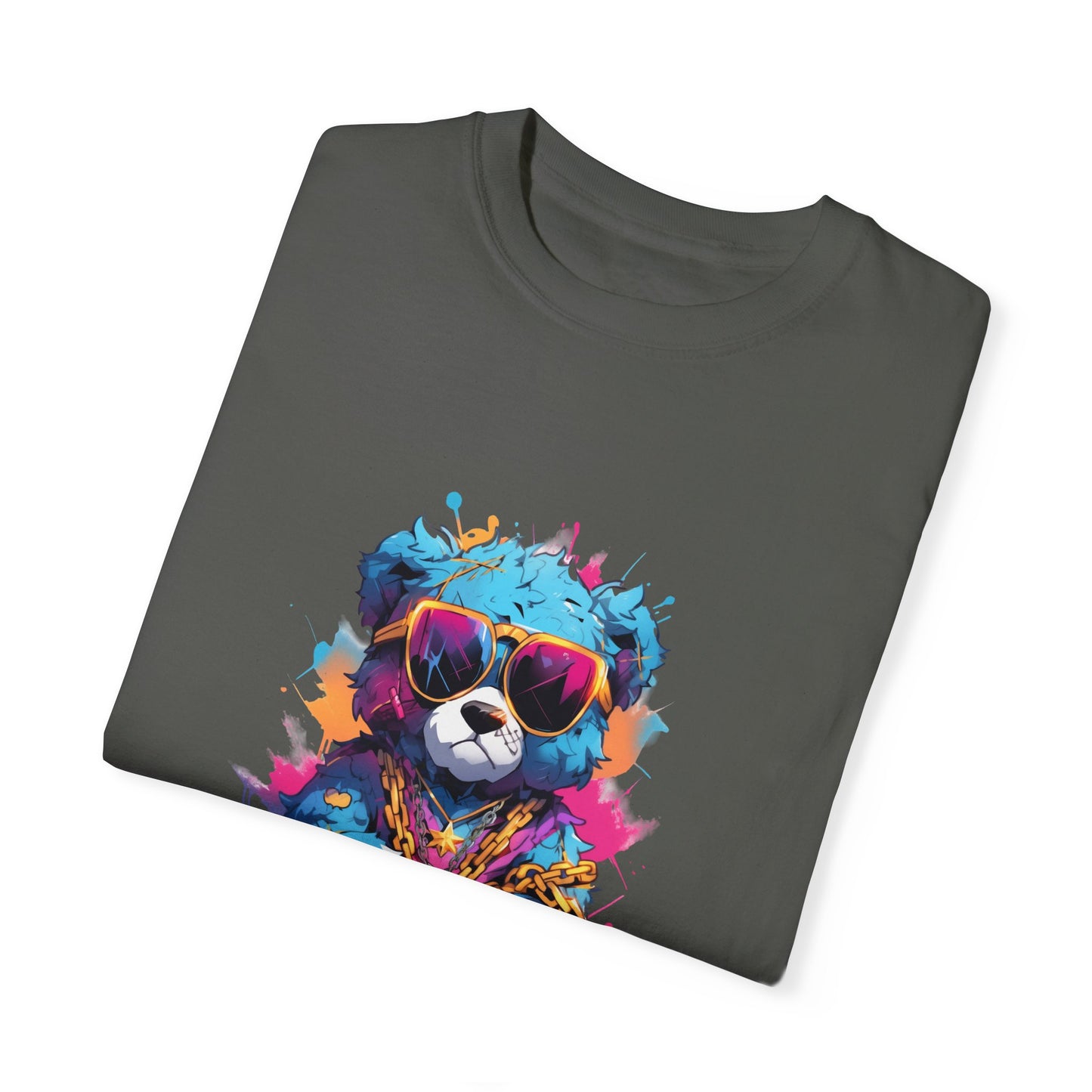 Hip Hop Teddy Bear Graphic Unisex Garment-dyed T-shirt Cotton Funny Humorous Graphic Soft Premium Unisex Men Women Pepper T-shirt Birthday Gift-50