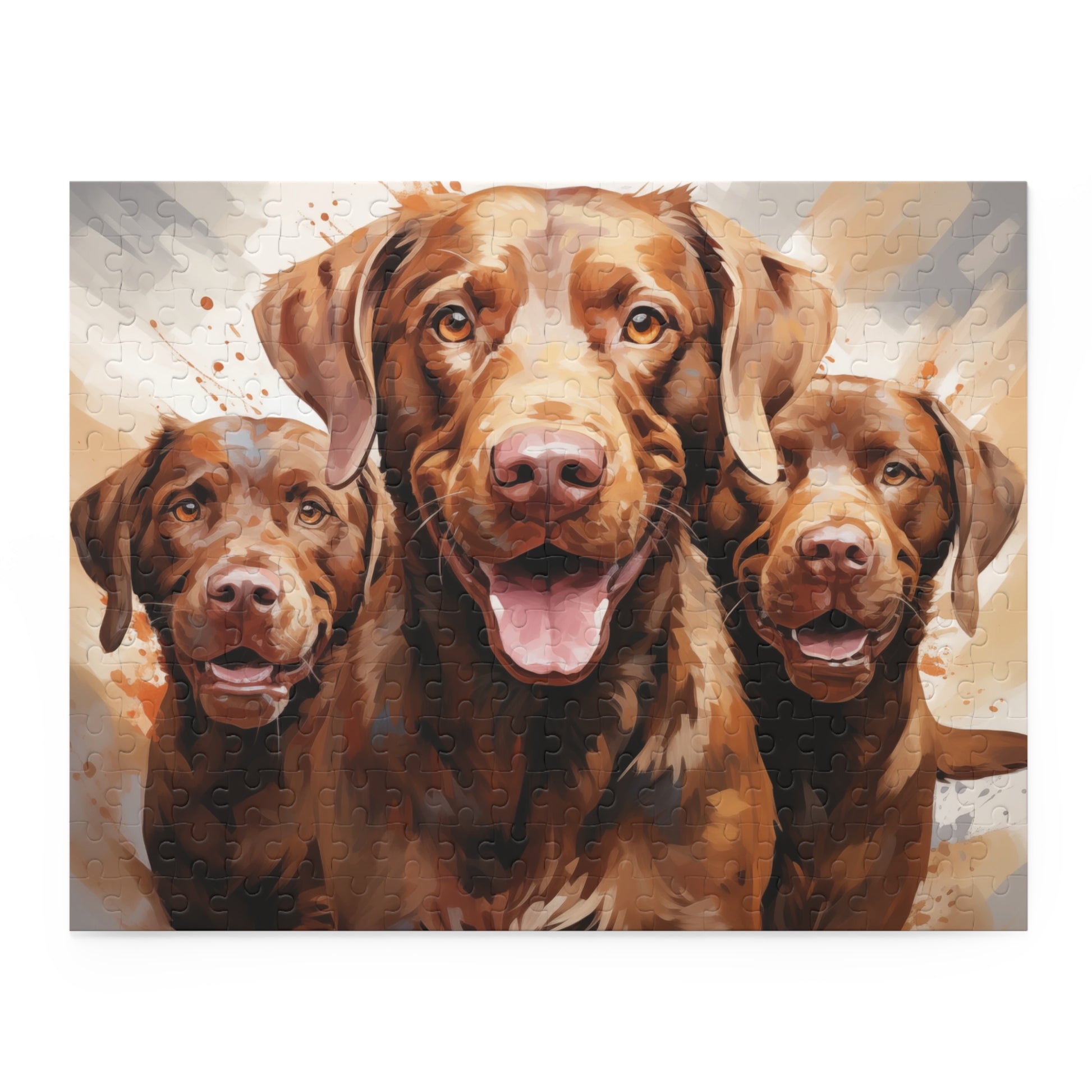 Watercolor Abstract Labrador Dog Vibrant Jigsaw Puzzle for Boys, Girls, Kids Adult Birthday Business Jigsaw Puzzle Gift for Him Funny Humorous Indoor Outdoor Game Gift For Her Online-3