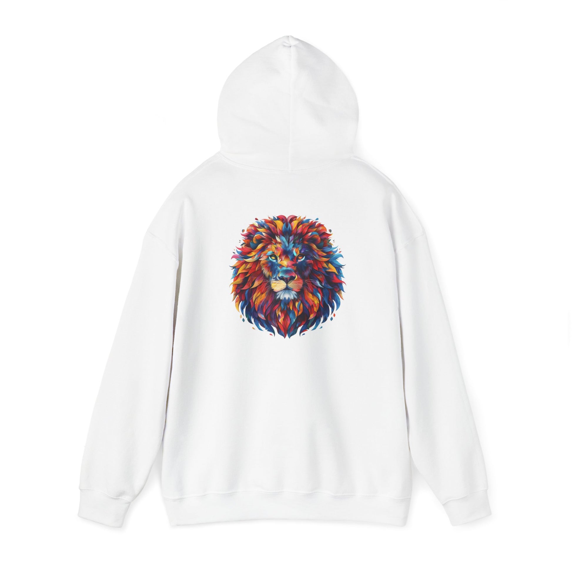 Lion Head Graphic Unisex Heavy Blend™ Hooded Sweatshirt Cotton Funny Humorous Graphic Soft Premium Unisex Men Women White Hooded Sweatshirt Birthday Gift-27