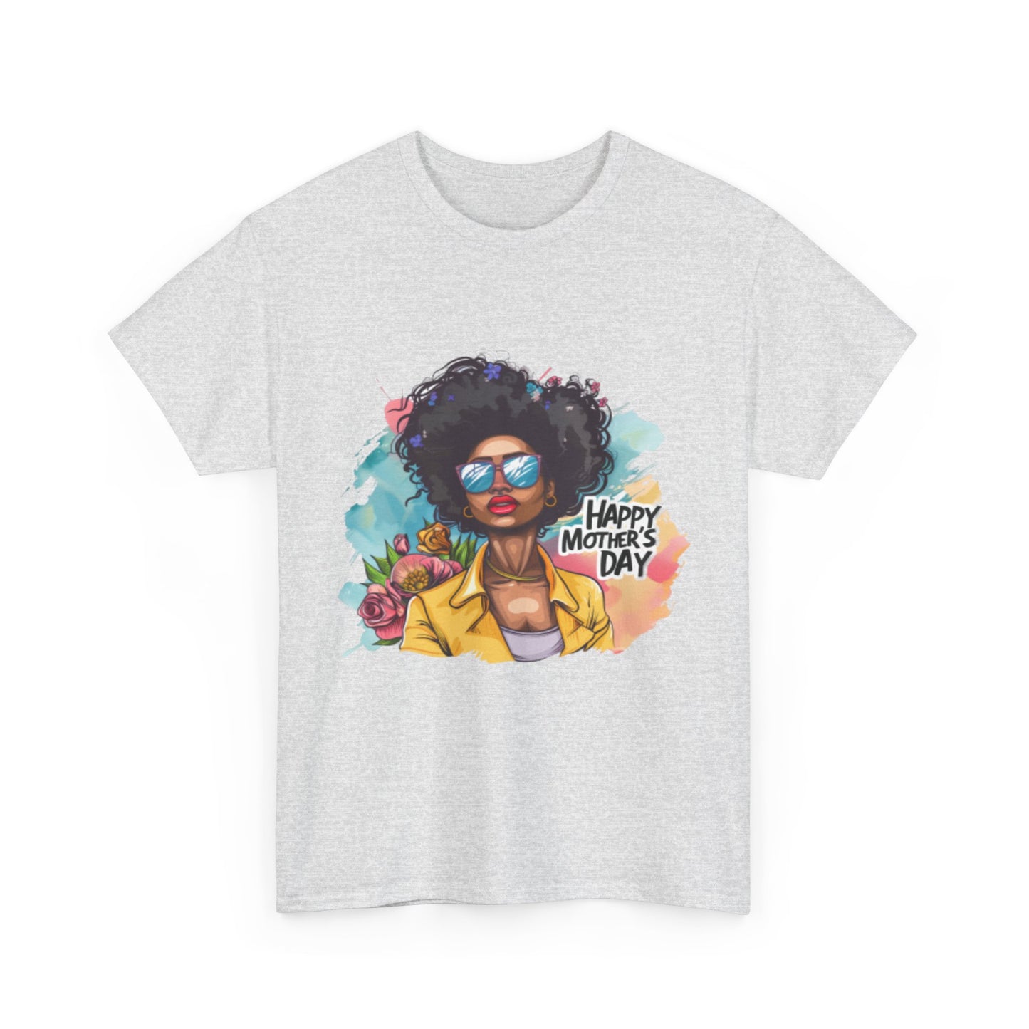 Happy Mother's Day African American Mom Graphic Unisex Heavy Cotton Tee Cotton Funny Humorous Graphic Soft Premium Unisex Men Women Ash T-shirt Birthday Gift-51