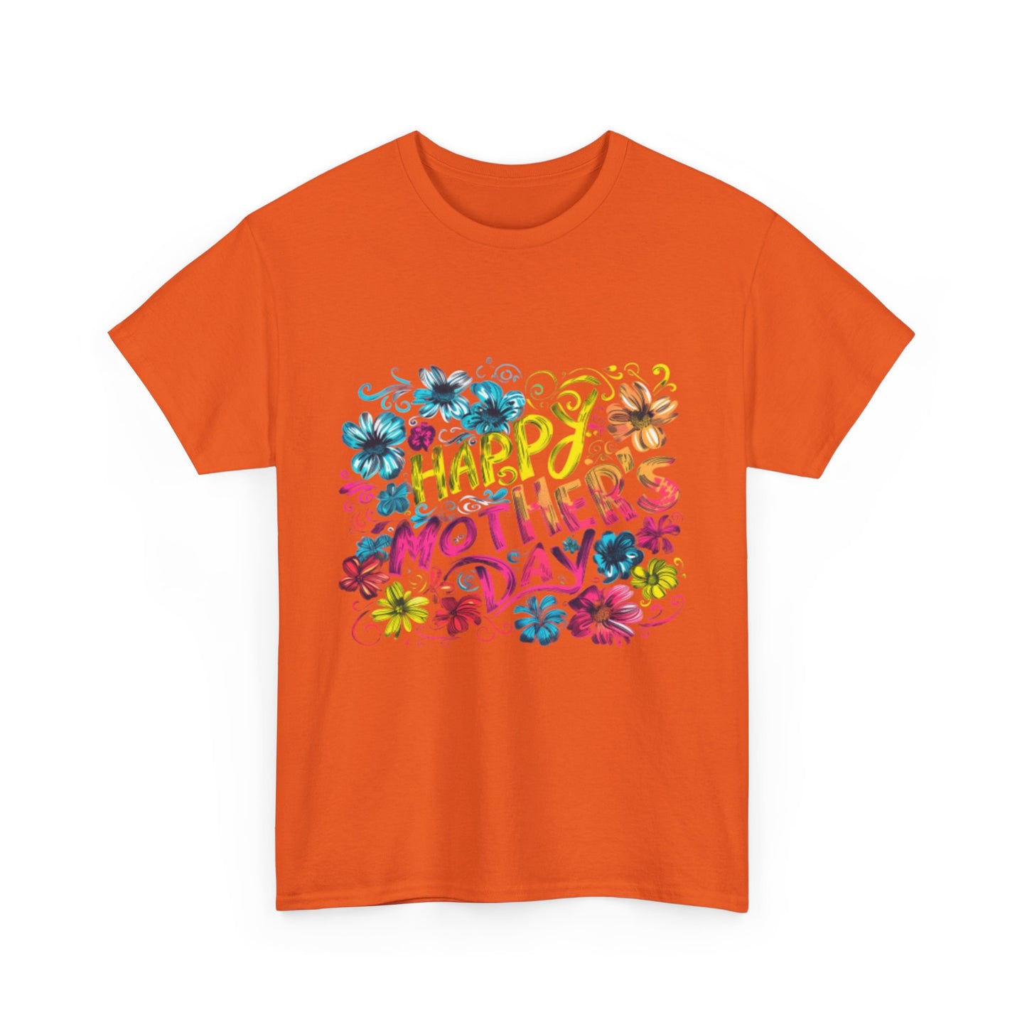 Happy Mother's Day African American Mom Graphic Unisex Heavy Cotton Tee Cotton Funny Humorous Graphic Soft Premium Unisex Men Women Orange T-shirt Birthday Gift-30