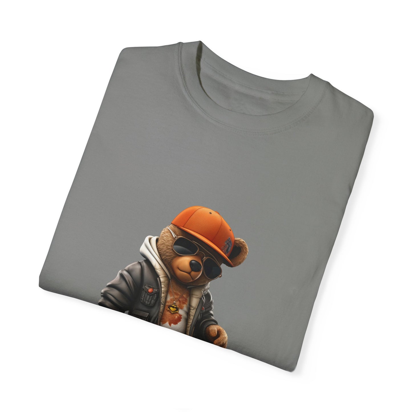 Hip Hop Teddy Bear Graphic Unisex Garment-dyed T-shirt Cotton Funny Humorous Graphic Soft Premium Unisex Men Women Granite T-shirt Birthday Gift-26