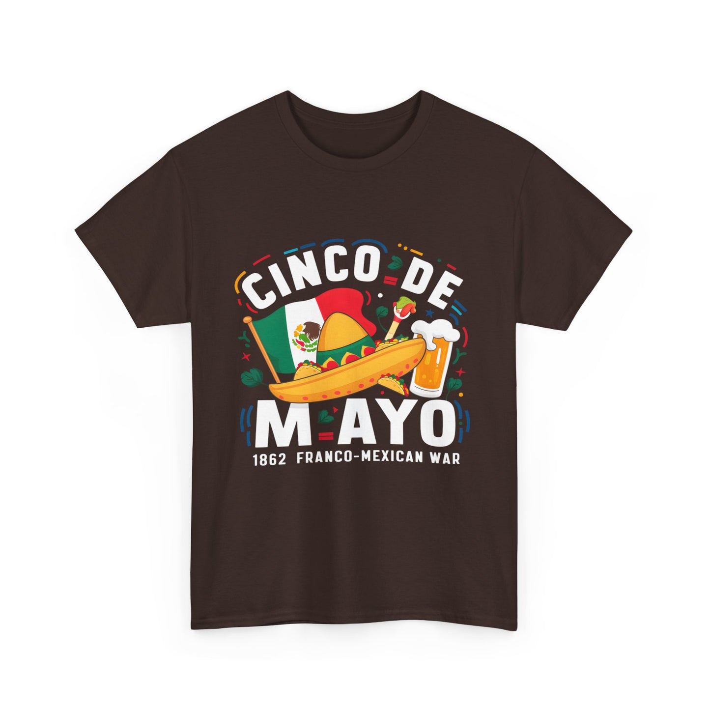 Cinco De Mayo Mexican Independence Day Graphic Unisex Heavy Cotton Tee Cotton Funny Humorous Graphic Soft Premium Unisex Men Women Dark Chocolate T-shirt Birthday Gift-21