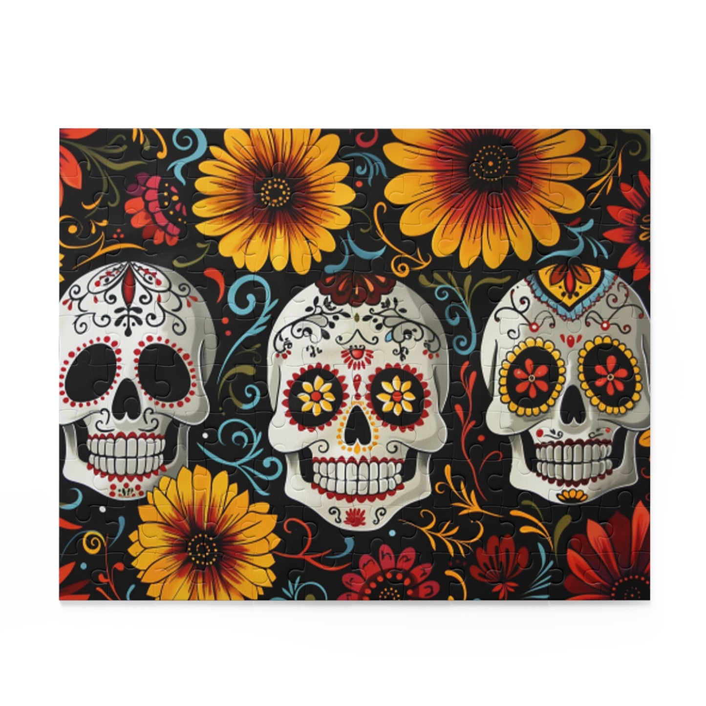 Mexican Art Day of the Dead Día de Muertos Jigsaw Puzzle Adult Birthday Business Jigsaw Puzzle Gift for Him Funny Humorous Indoor Outdoor Game Gift For Her Online-2