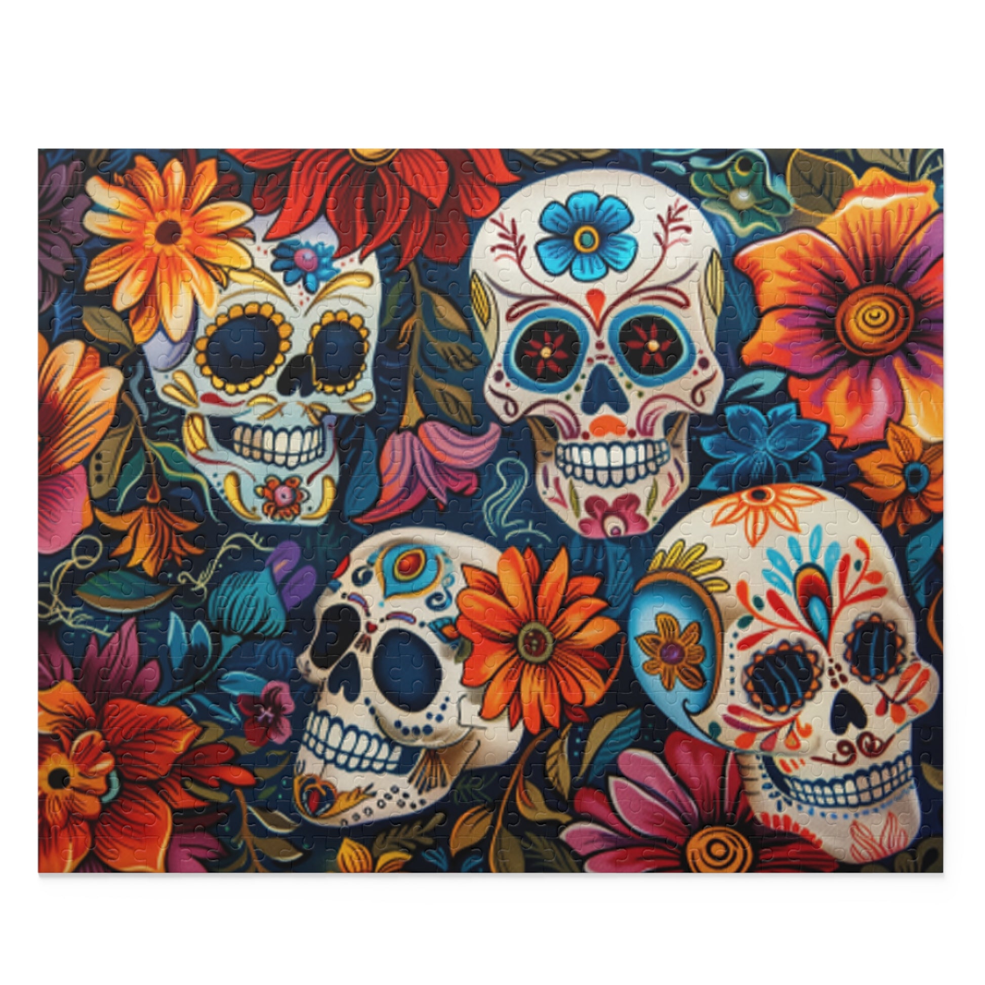 Mexican Art Day of the Dead Día de Muertos Jigsaw Puzzle Adult Birthday Business Jigsaw Puzzle Gift for Him Funny Humorous Indoor Outdoor Game Gift For Her Online-1