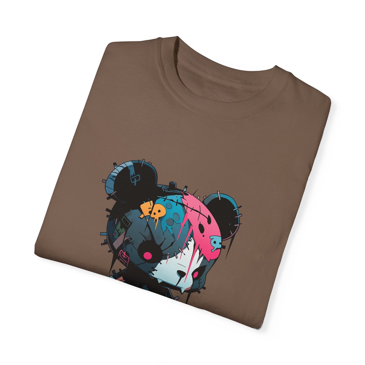 Hip Hop Teddy Bear Graphic Unisex Garment-dyed T-shirt Cotton Funny Humorous Graphic Soft Premium Unisex Men Women Espresso T-shirt Birthday Gift-59