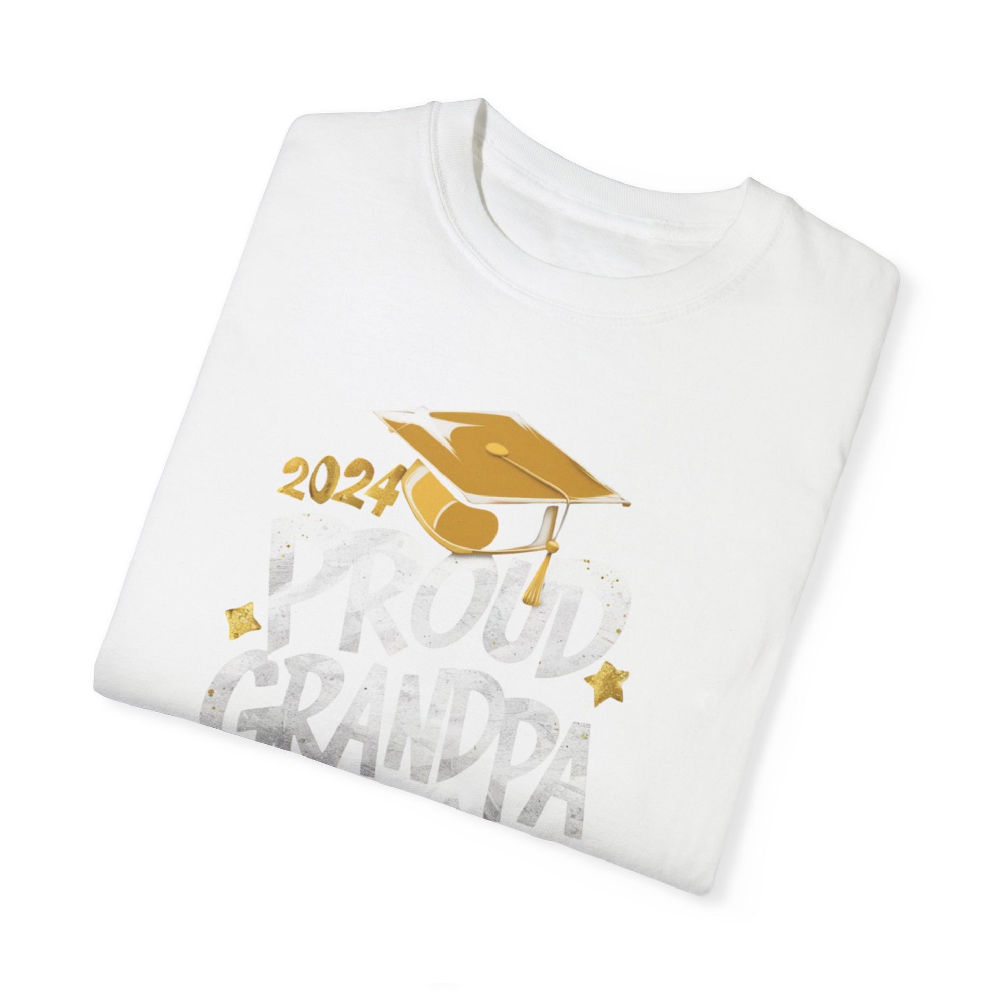 Proud Grandpa of a 2024 Graduate Unisex Garment-dyed T-shirt Cotton Funny Humorous Graphic Soft Premium Unisex Men Women White T-shirt Birthday Gift-23
