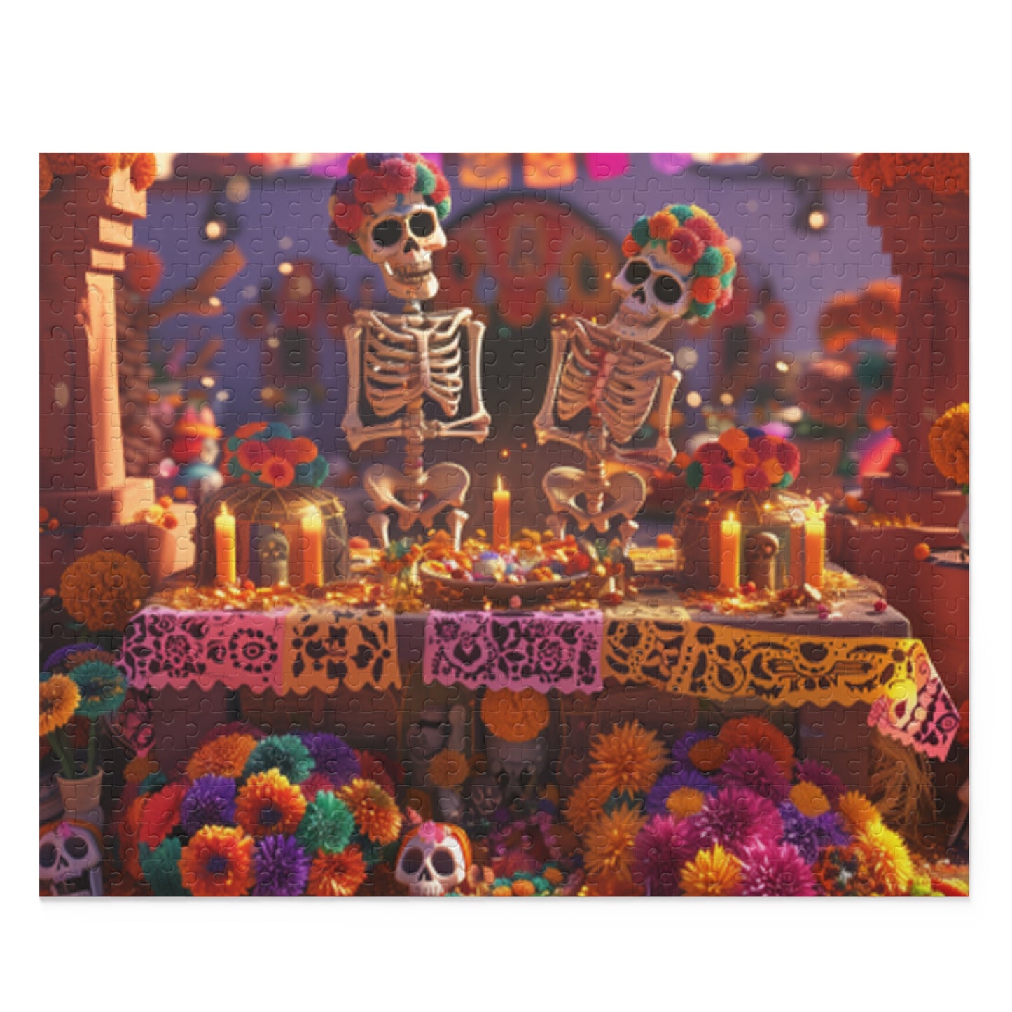 Mexican Art Day of the Dead Día de Muertos Jigsaw Puzzle Adult Birthday Business Jigsaw Puzzle Gift for Him Funny Humorous Indoor Outdoor Game Gift For Her Online-1