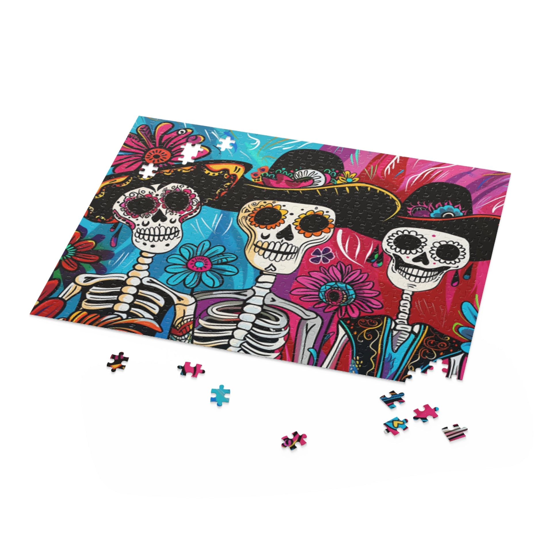 Mexican Art Day of the Dead Día de Muertos Jigsaw Puzzle Adult Birthday Business Jigsaw Puzzle Gift for Him Funny Humorous Indoor Outdoor Game Gift For Her Online-5