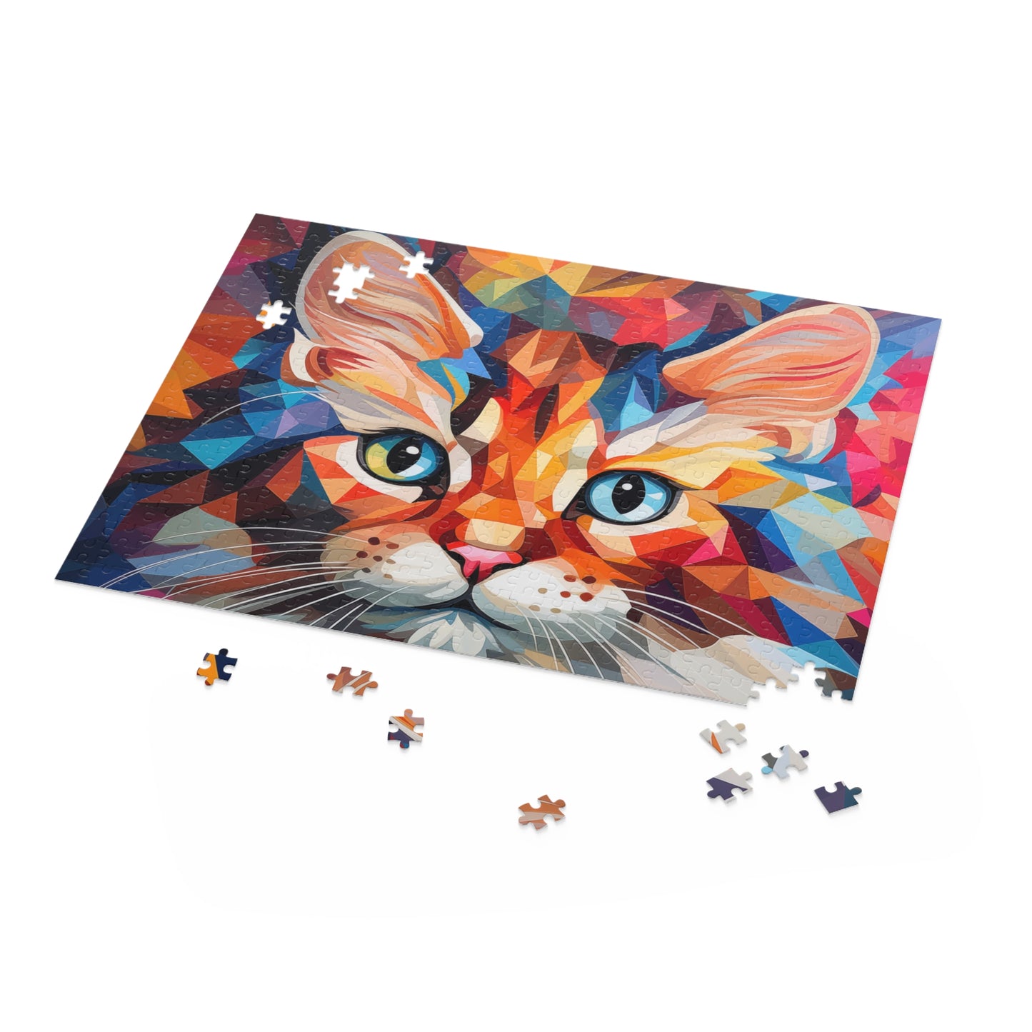 Abstract Cat Oil Paint Jigsaw Puzzle for Boys, Girls, Kids Adult Birthday Business Jigsaw Puzzle Gift for Him Funny Humorous Indoor Outdoor Game Gift For Her Online-5