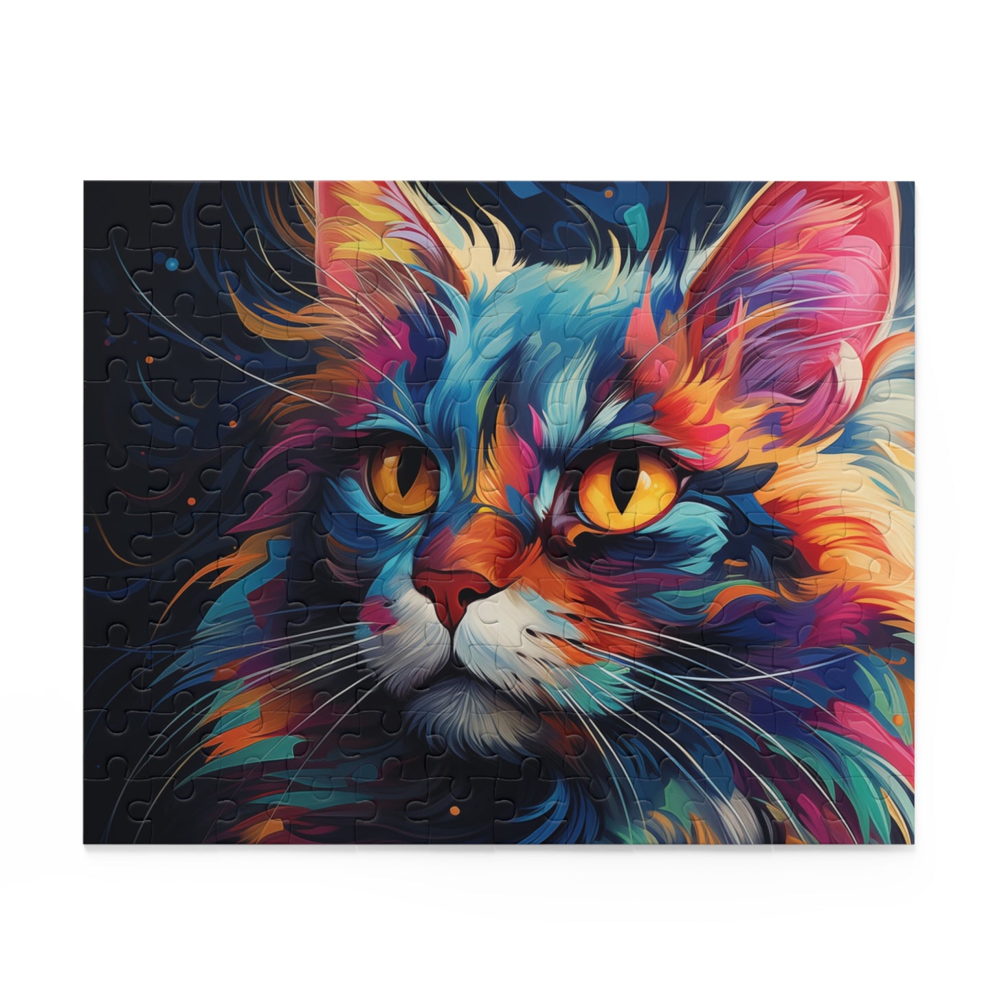 Watercolor Abstract Cat Jigsaw Puzzle for Boys, Girls, Kids Adult Birthday Business Jigsaw Puzzle Gift for Him Funny Humorous Indoor Outdoor Game Gift For Her Online-2