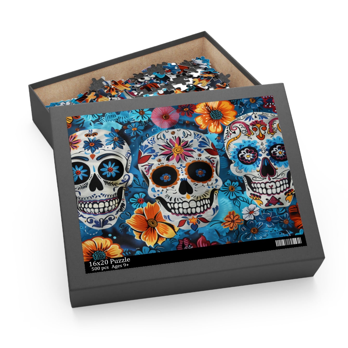 Mexican Art Day of the Dead Día de Muertos Jigsaw Puzzle Adult Birthday Business Jigsaw Puzzle Gift for Him Funny Humorous Indoor Outdoor Game Gift For Her Online-4