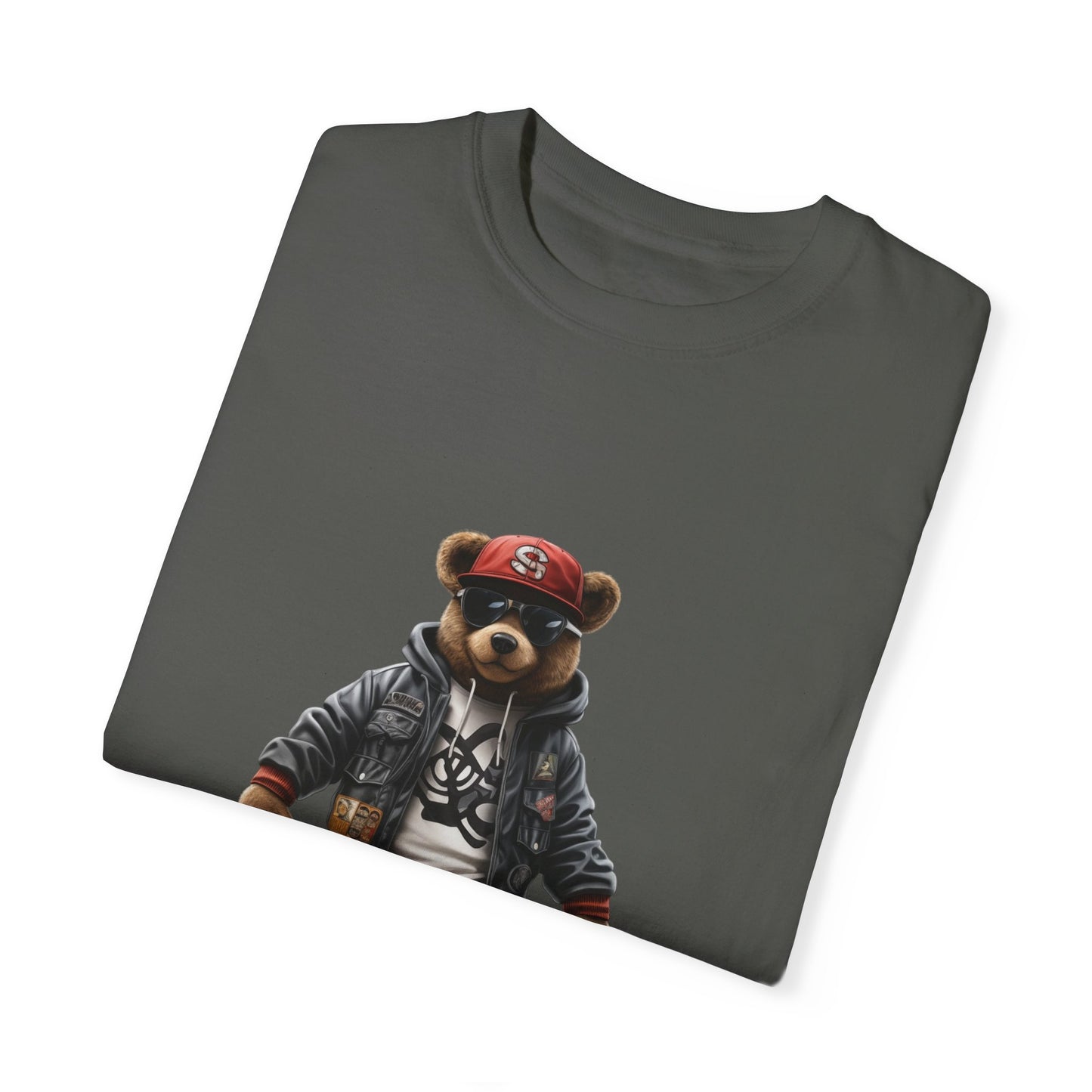 Hip Hop Teddy Bear Graphic Unisex Garment-dyed T-shirt Cotton Funny Humorous Graphic Soft Premium Unisex Men Women Pepper T-shirt Birthday Gift-50