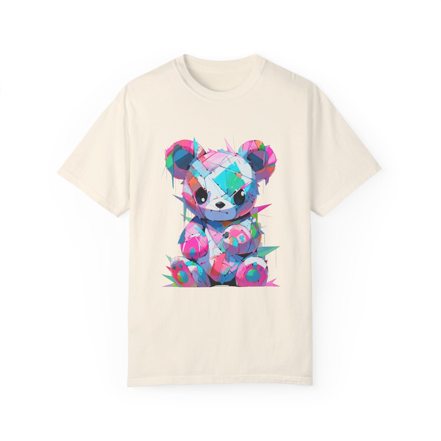 Hip Hop Teddy Bear Graphic Unisex Garment-dyed T-shirt Cotton Funny Humorous Graphic Soft Premium Unisex Men Women Ivory T-shirt Birthday Gift-10