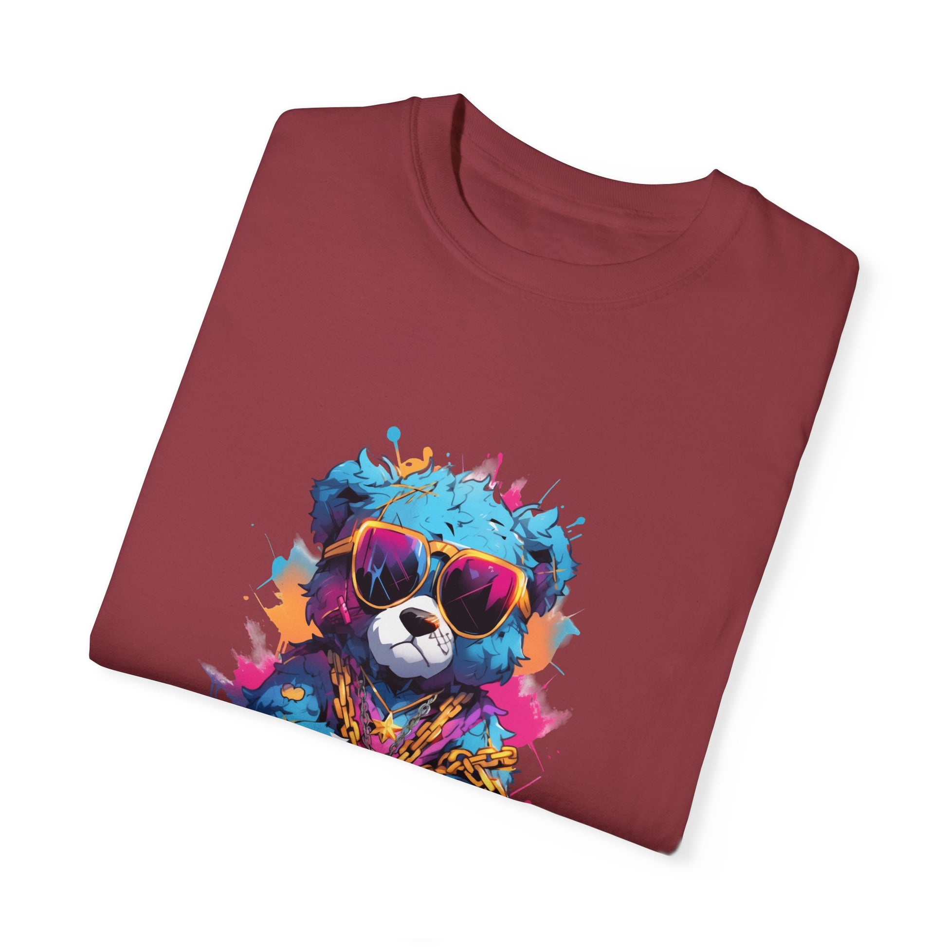 Hip Hop Teddy Bear Graphic Unisex Garment-dyed T-shirt Cotton Funny Humorous Graphic Soft Premium Unisex Men Women Chili T-shirt Birthday Gift-35