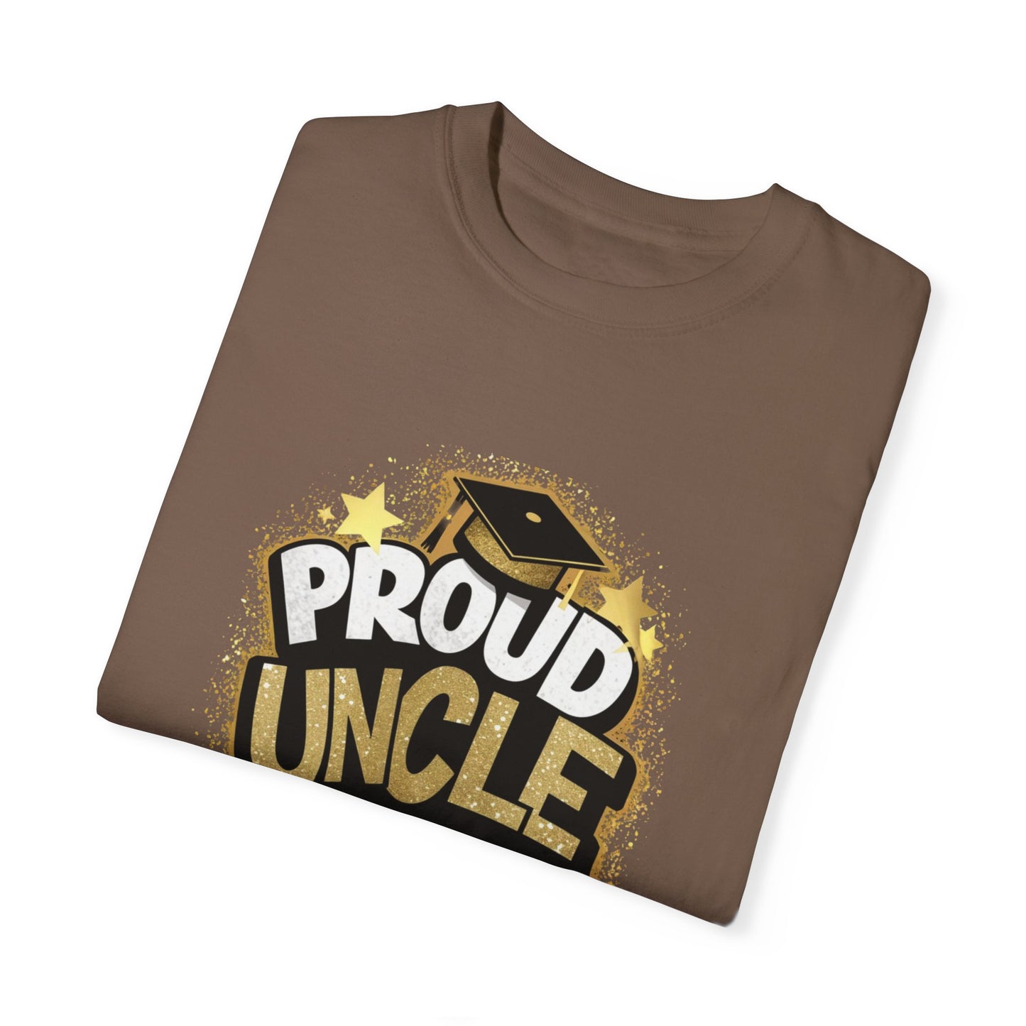 Proud Uncle of a 2024 Graduate Unisex Garment-dyed T-shirt Cotton Funny Humorous Graphic Soft Premium Unisex Men Women Espresso T-shirt Birthday Gift-59